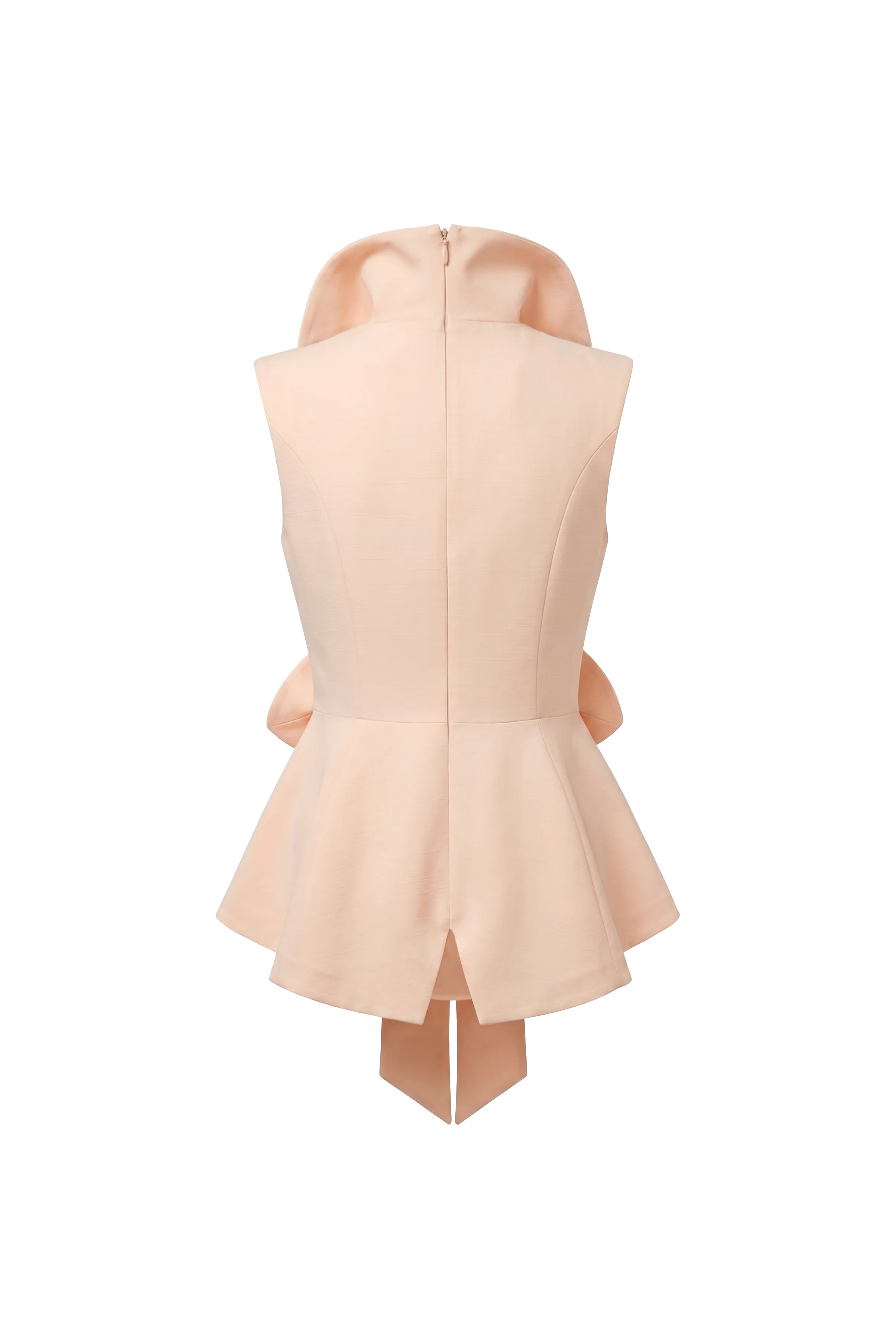 Rosé Verena Sculpted Peplum Top - Image 4
