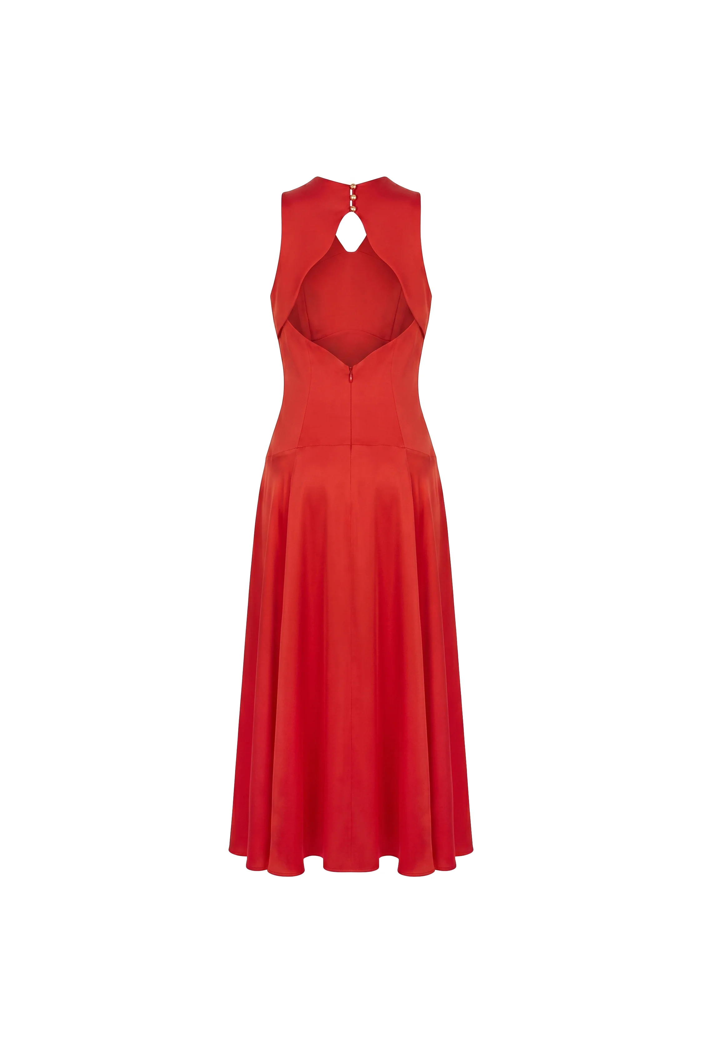 Rossera Sculpted Satin Dress - Image 7