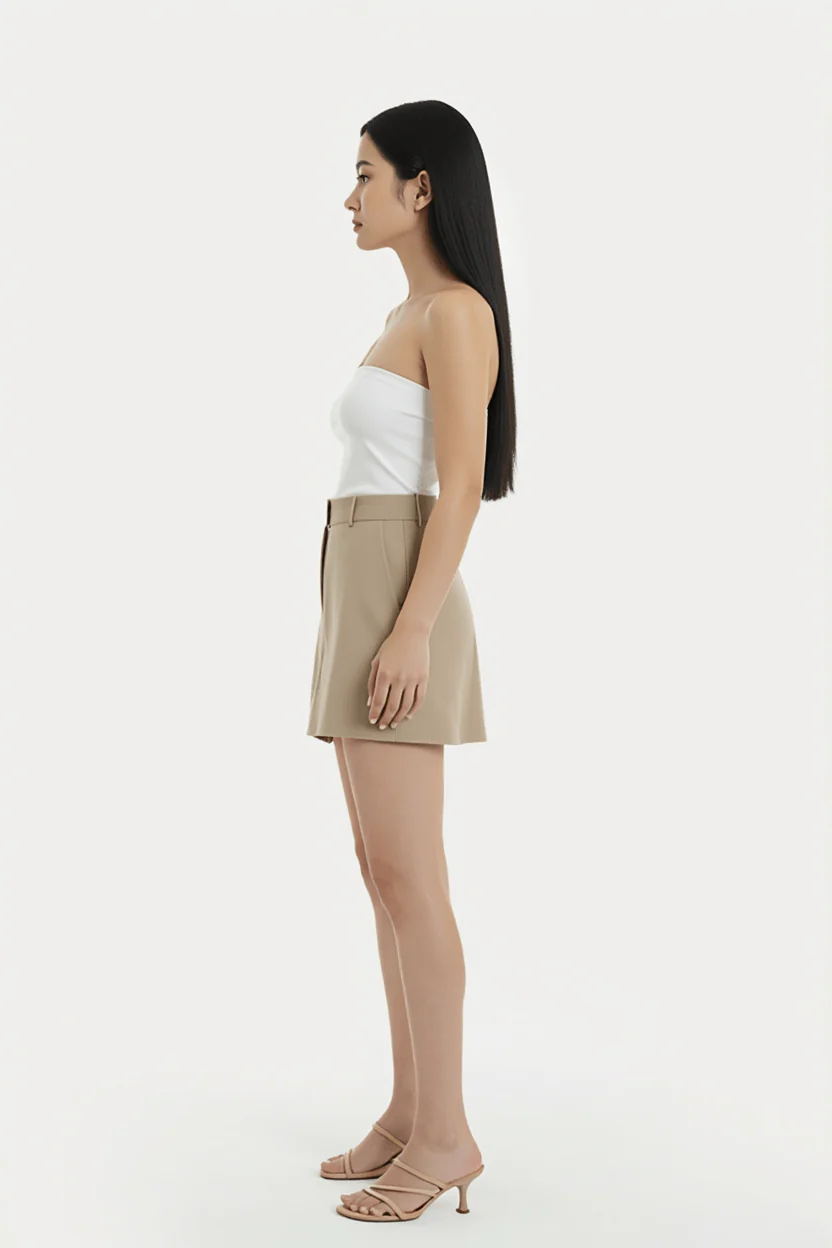 Sandstone Linen-Tailored Shorts - Image 3