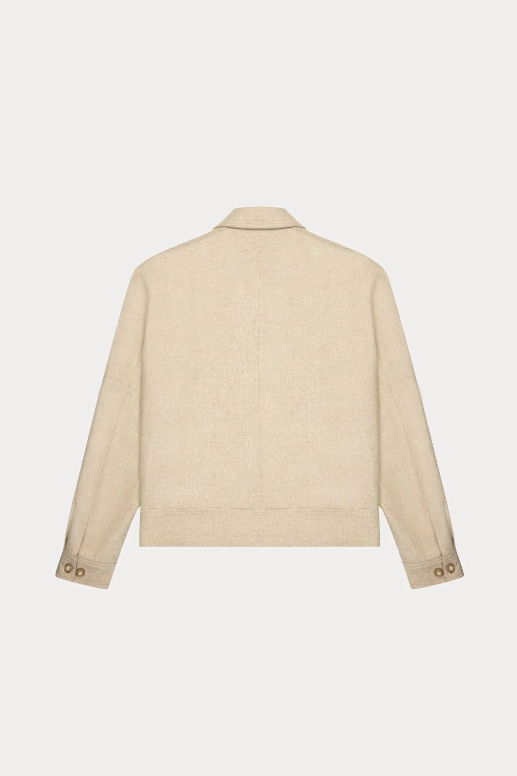 Sandstone Wool Zip Jacket - Image 3