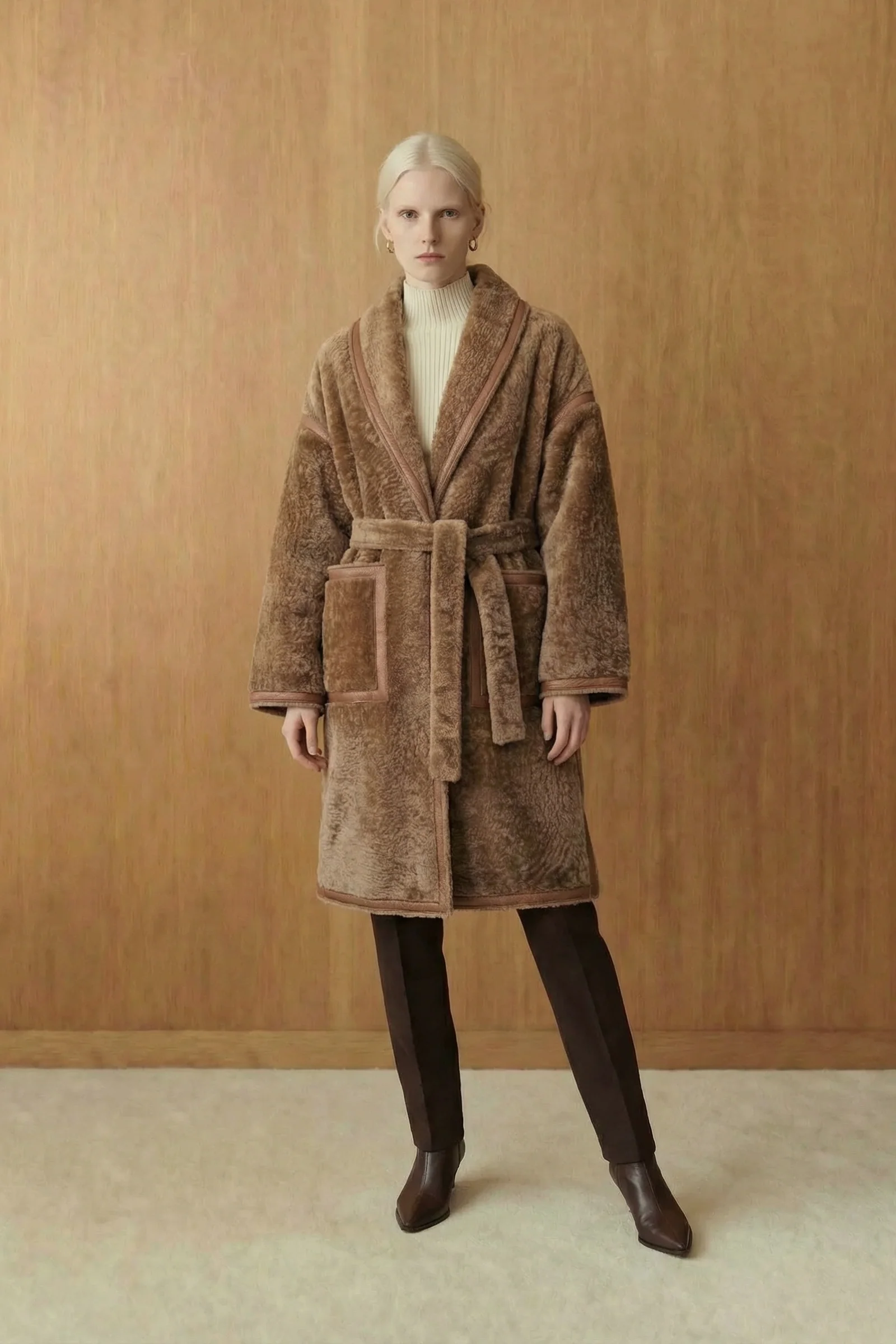 Selvara Astragan Shearling Coat