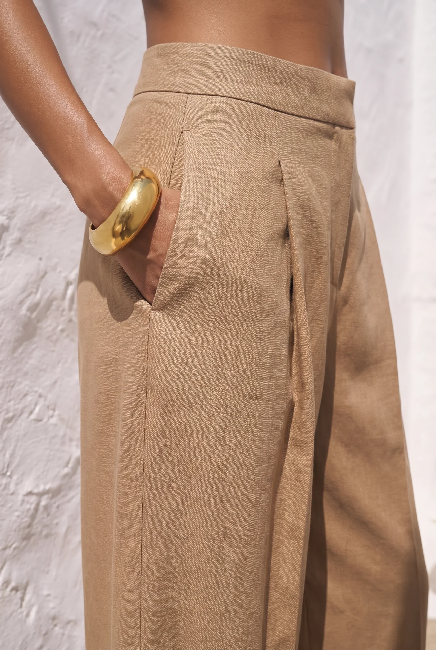 Seralyn Fluid Linen-Blend Trousers - Image 3