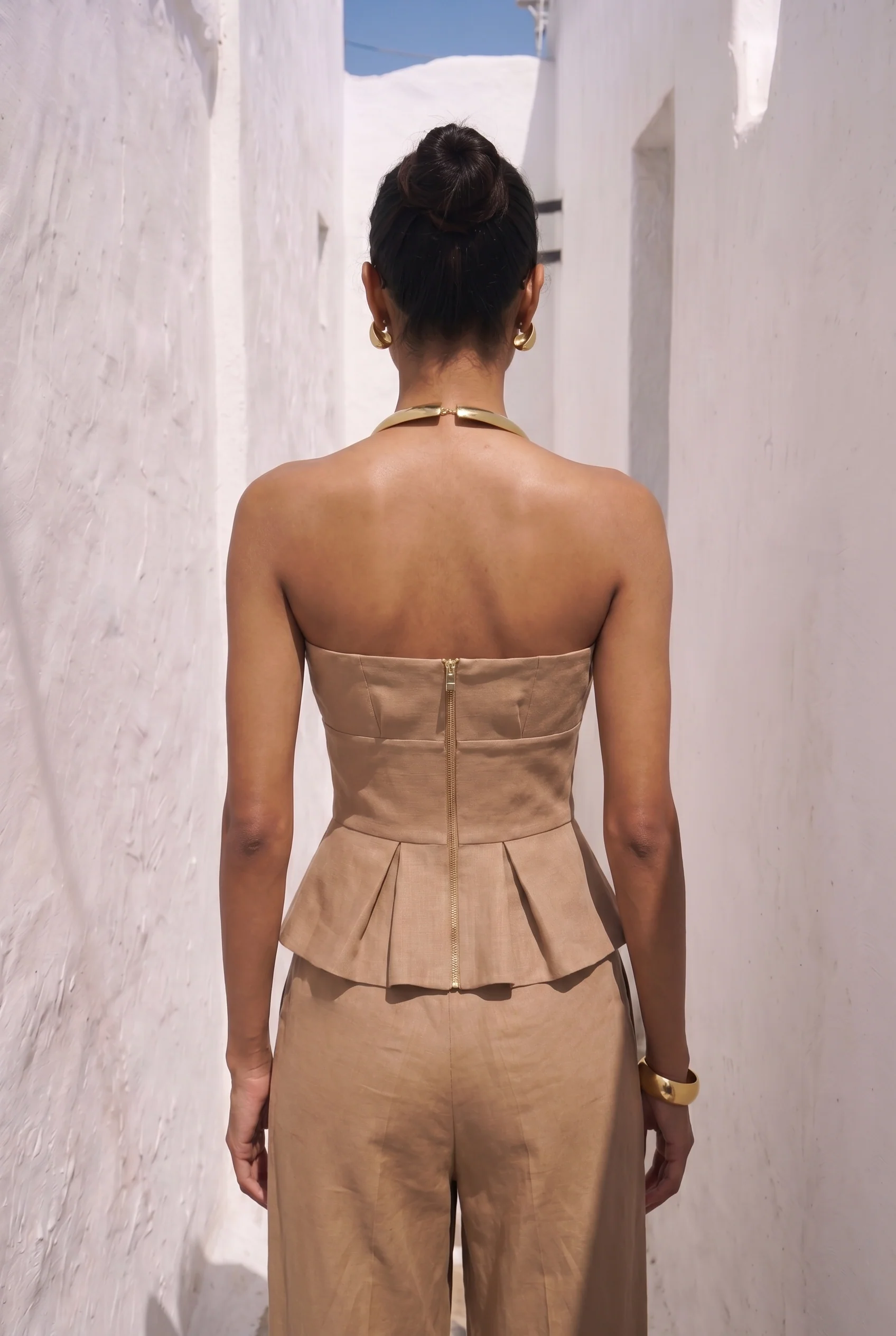 Seralyn Sculpted Linen Corset - Image 4