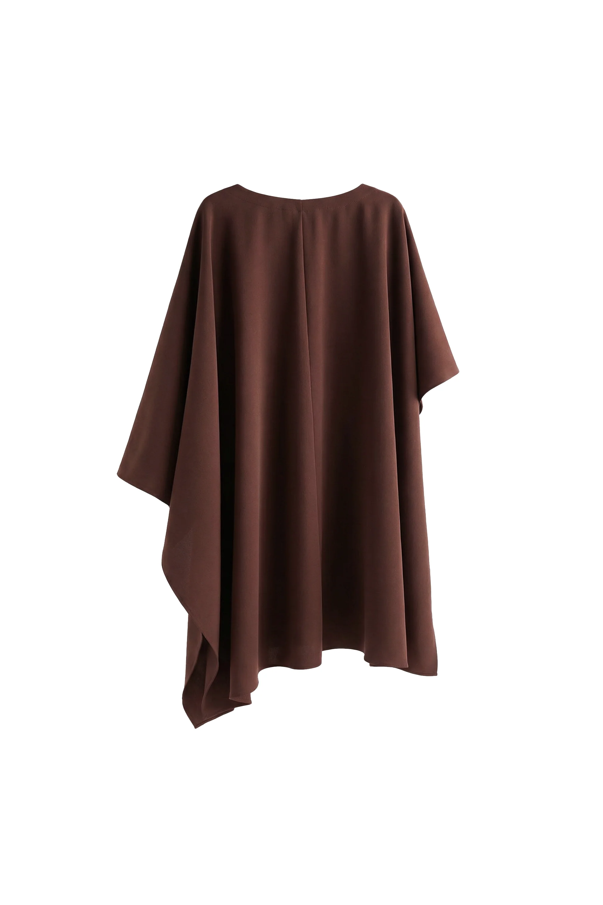 Seravelle Mocha Draped Cape Blouse - Image 5