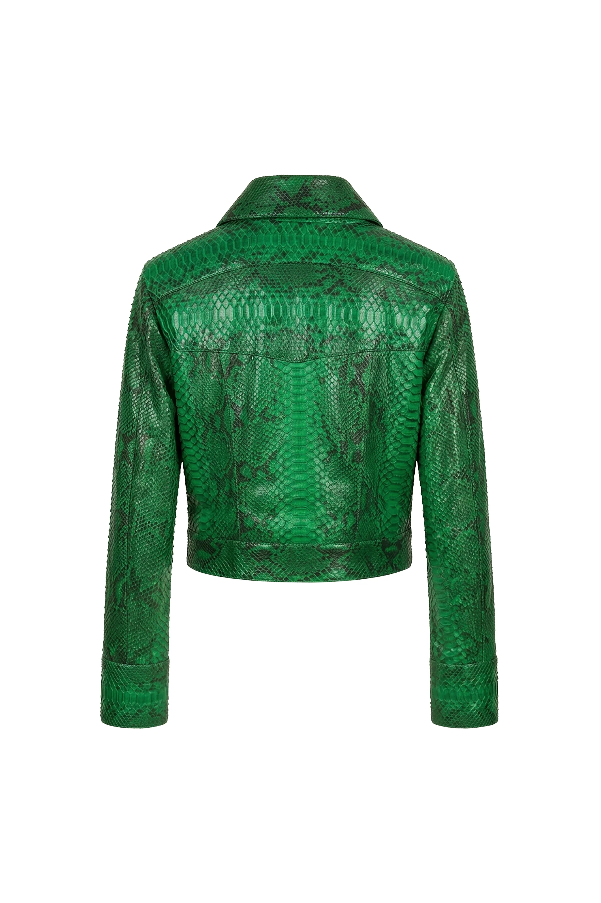 Serena Python Cropped Shirt Jacket - Image 3