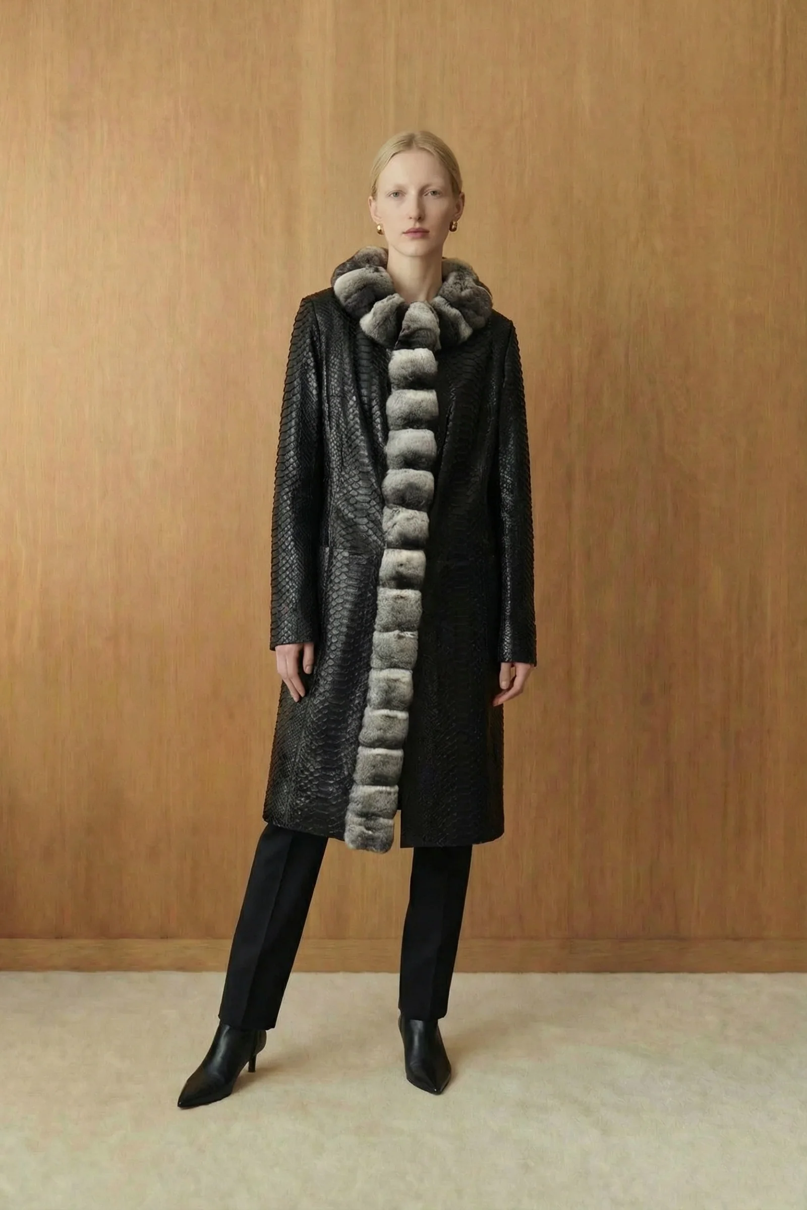 Serpentina Chinchilla Python Coat