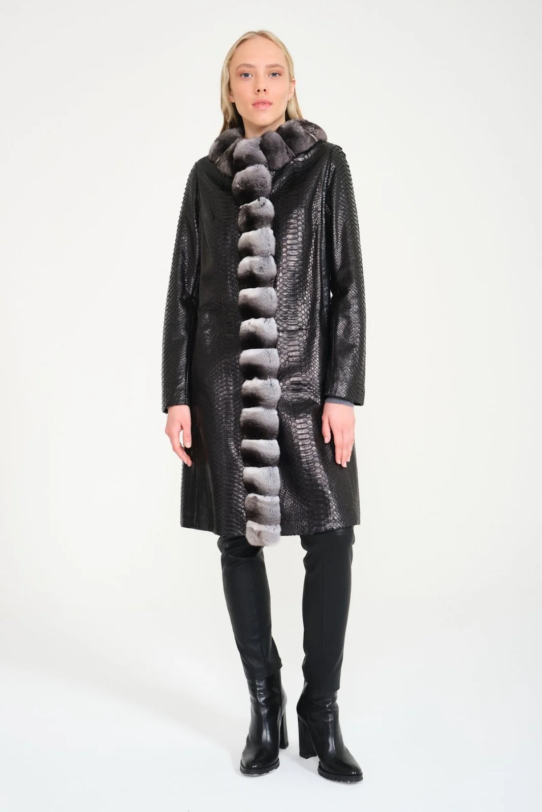 Serpentina Chinchilla Python Coat - Image 6