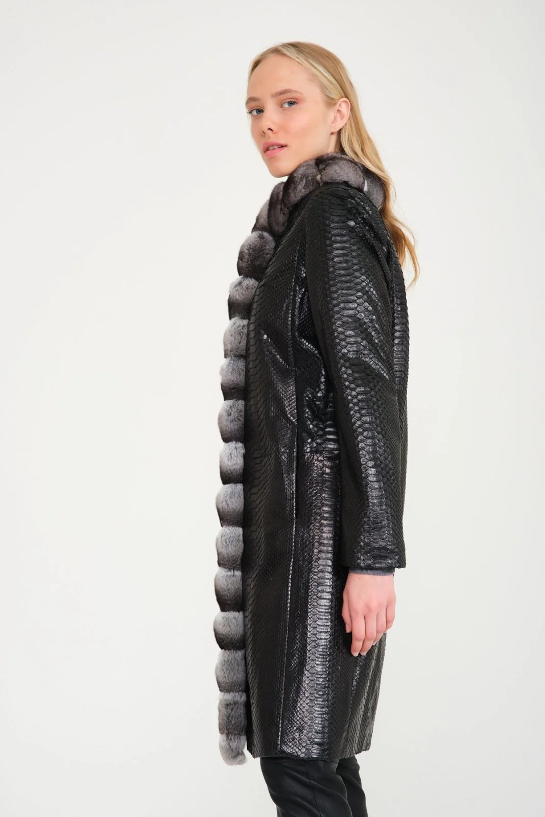 Serpentina Chinchilla Python Coat - Image 7