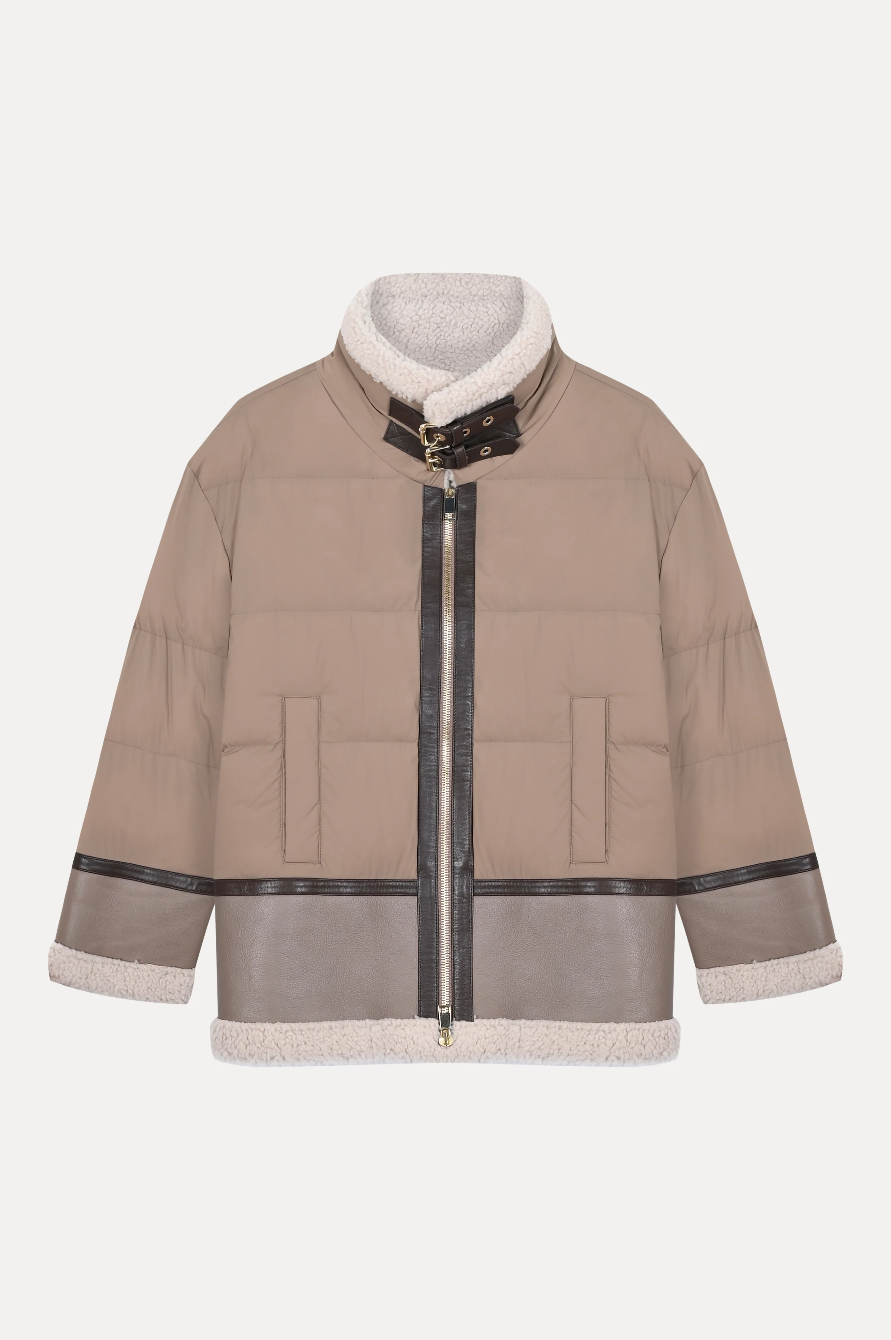 Shearling Leather Jacket - Image 4
