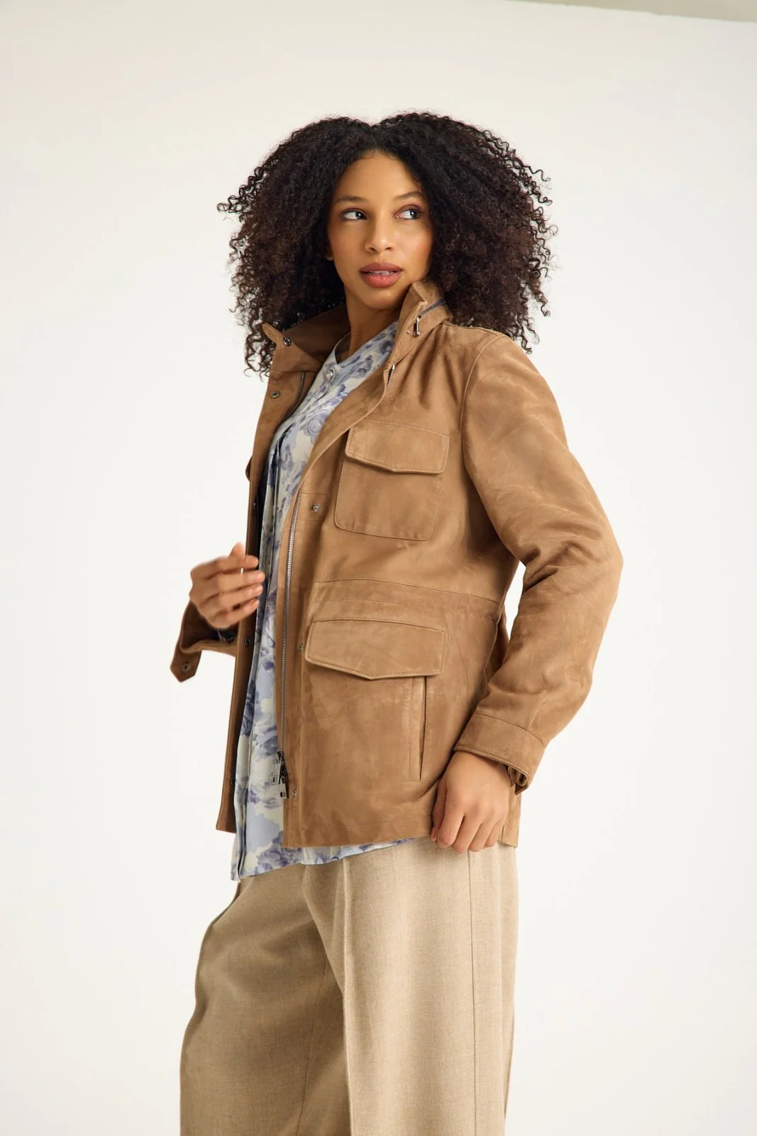 Sienna Suede Leather Jacket - Image 3