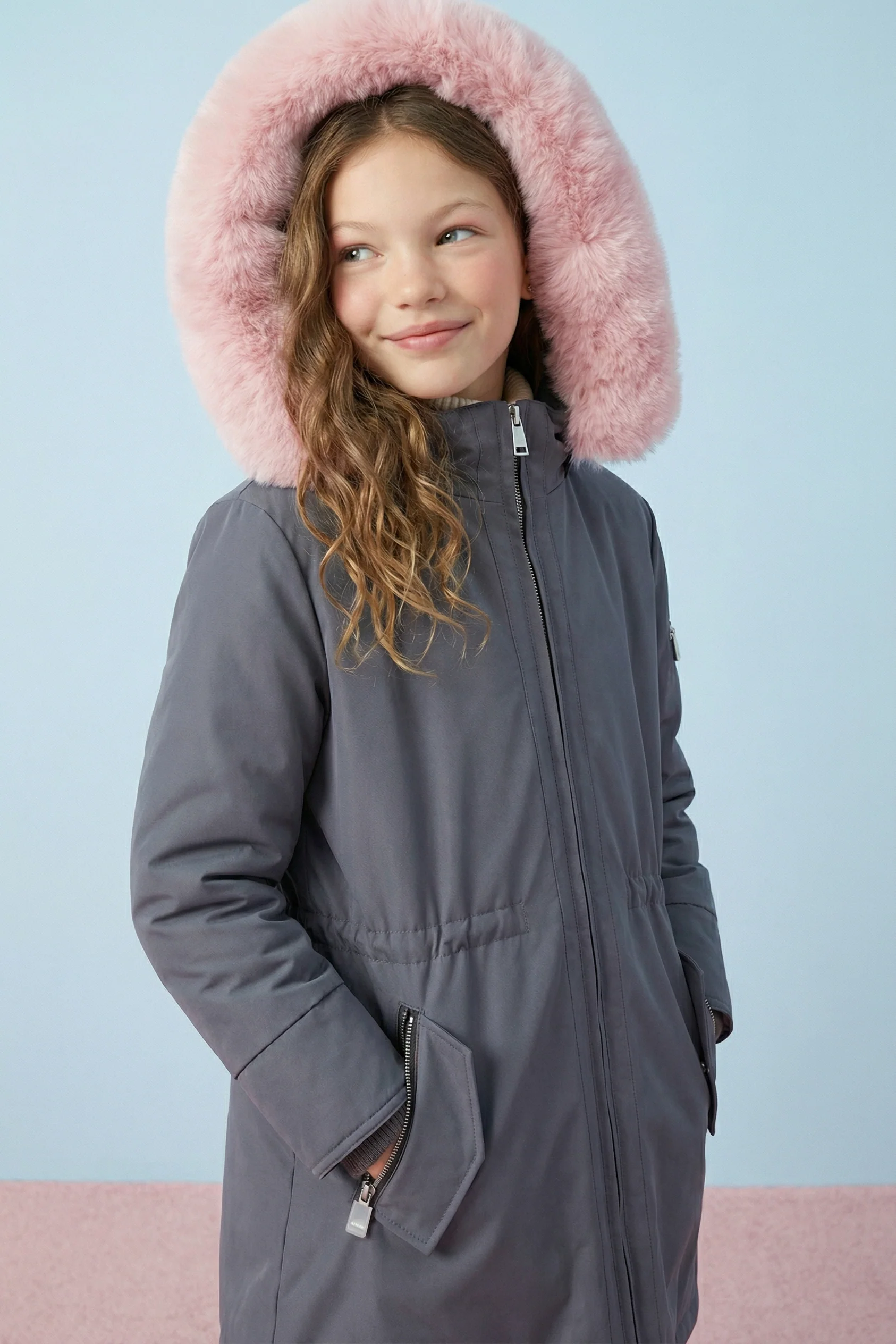 Slate Rose Hooded Technical Parka - Image 3
