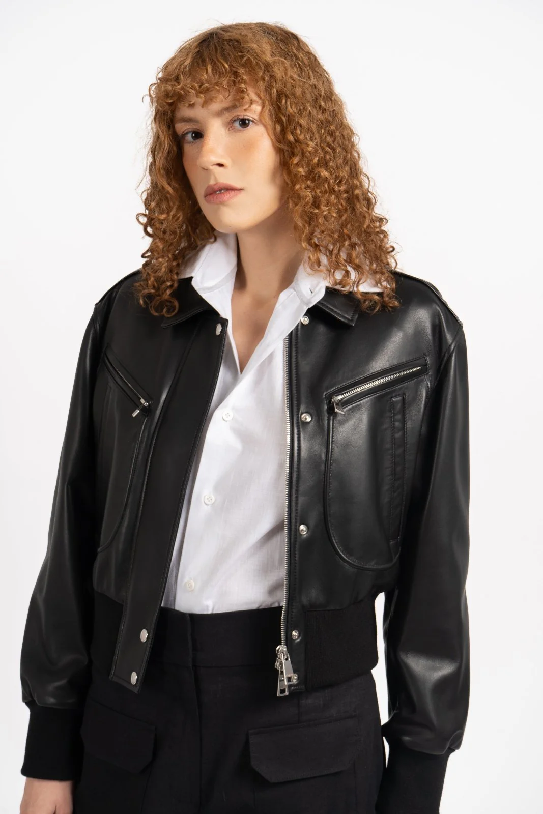 Sleek Leather Jacket - Image 3