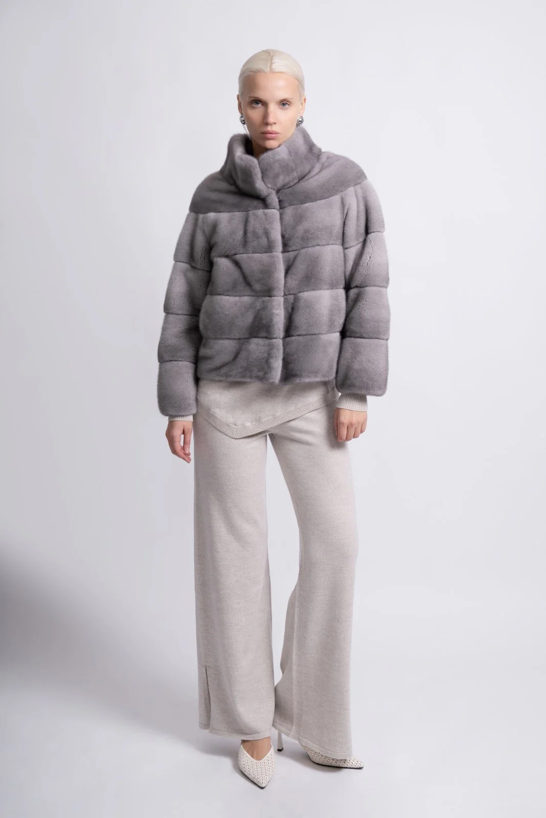 Smoky Pearl Mink Fur Jacket - Image 3