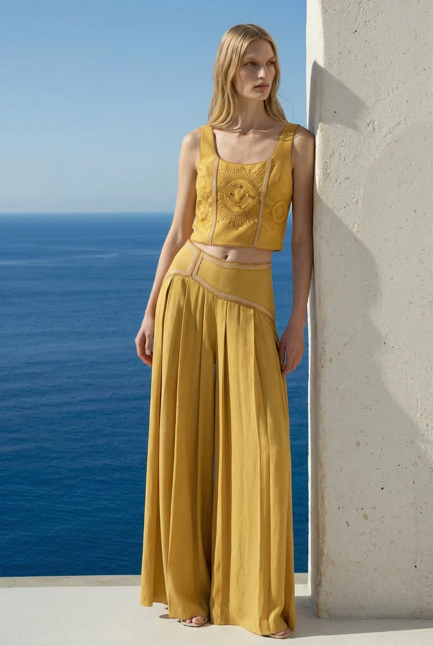 Solea Fluid Palazzo Trousers - Image 3