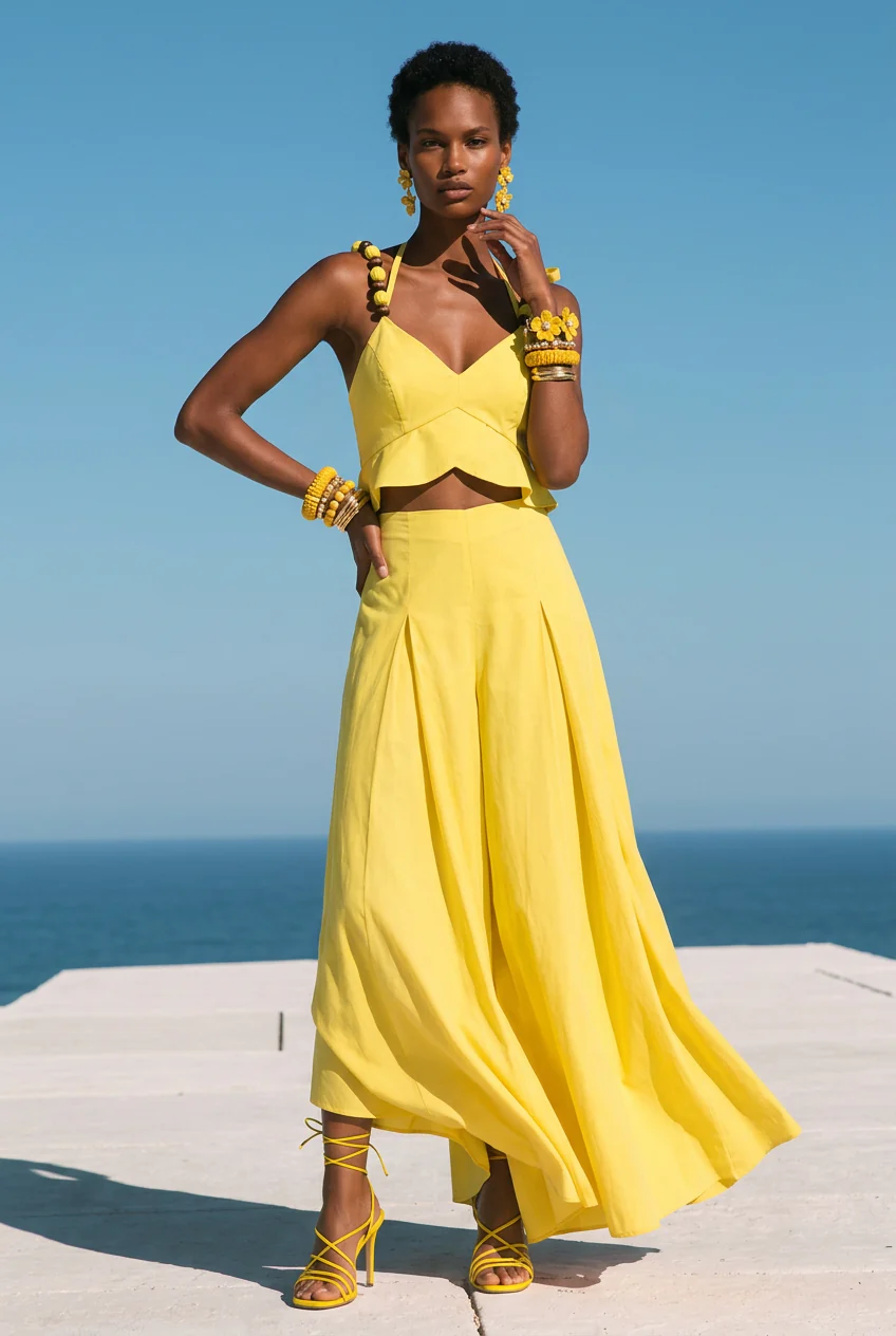 Solevara Beaded Halter Top - Image 2