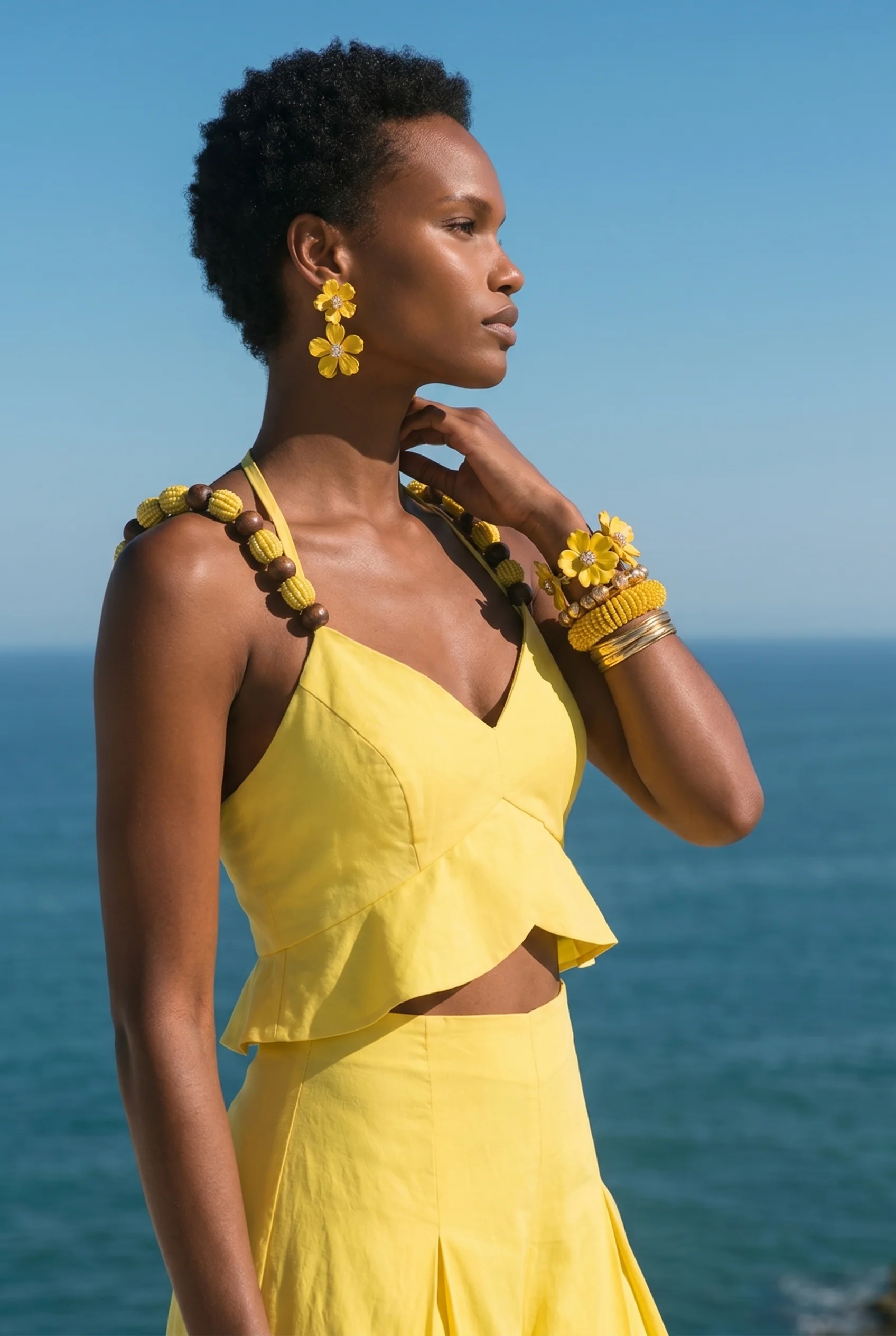 Solevara Beaded Halter Top - Image 3