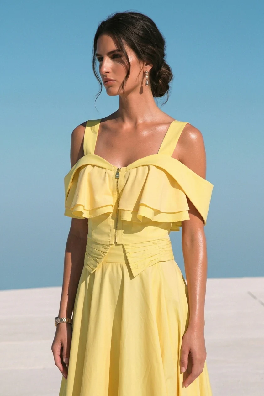 Solevara Ruffle Crop Top - Image 3