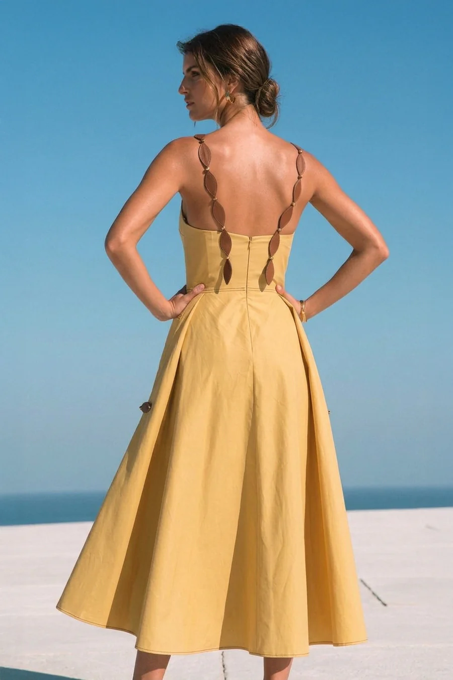 Soliera Petal-Strap Cotton Dress - Image 4