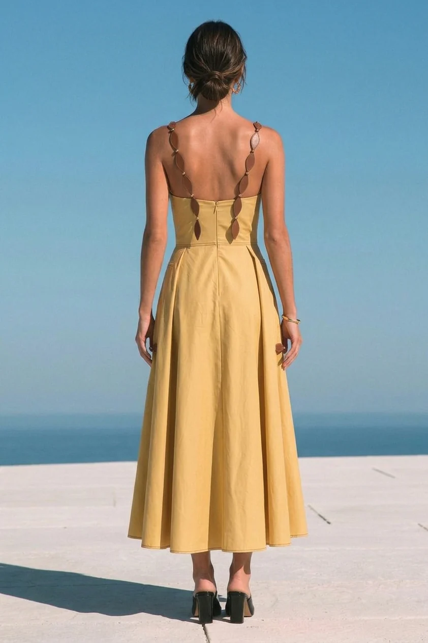 Soliera Petal-Strap Cotton Dress - Image 6