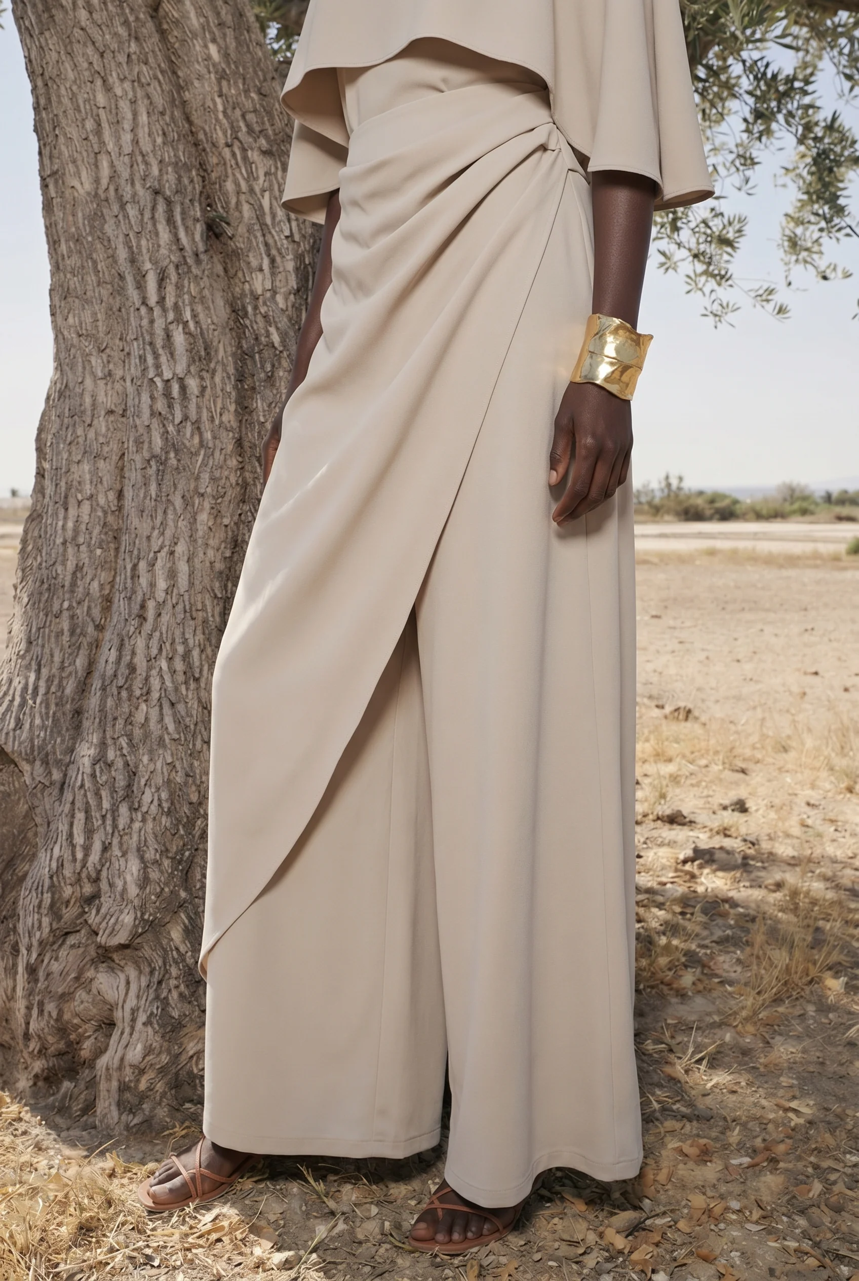 Sorevia Draped Palazzo Trousers - Image 3