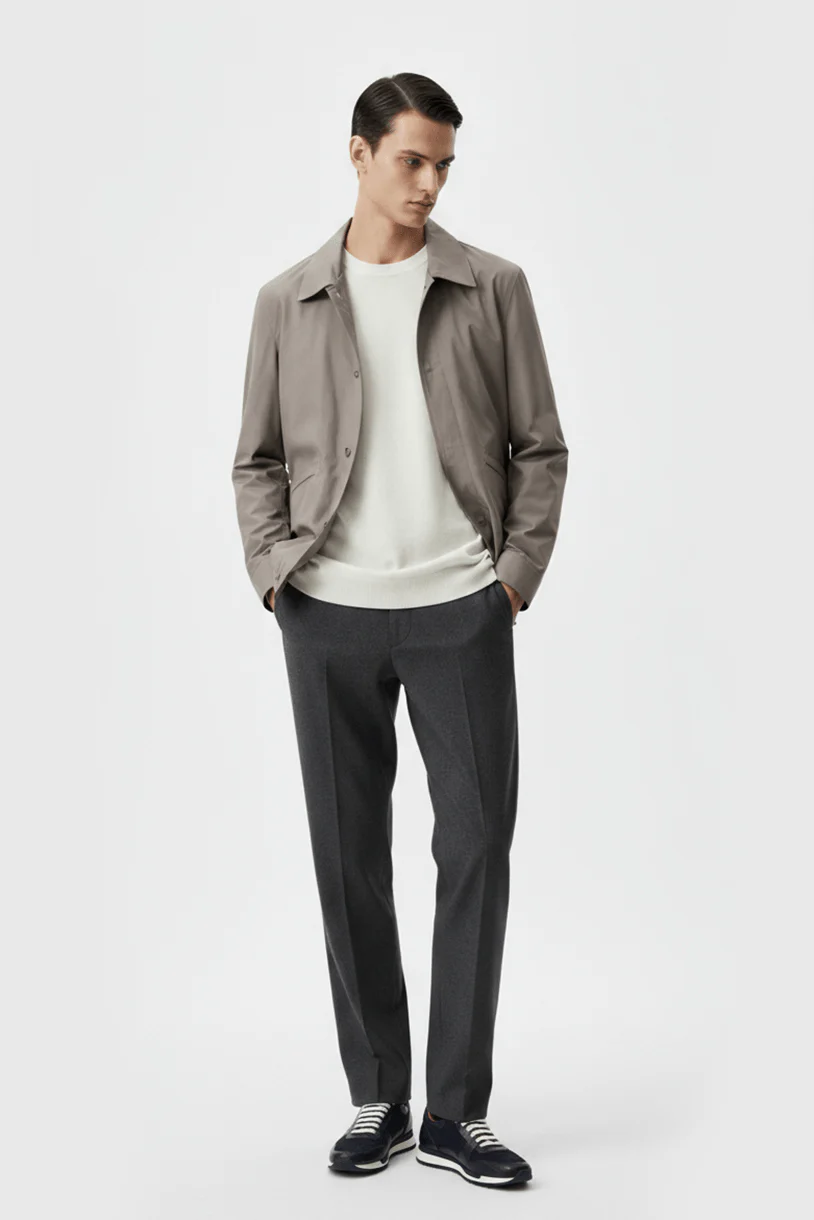 Grey Minimal Tailored Jacket - Image 3