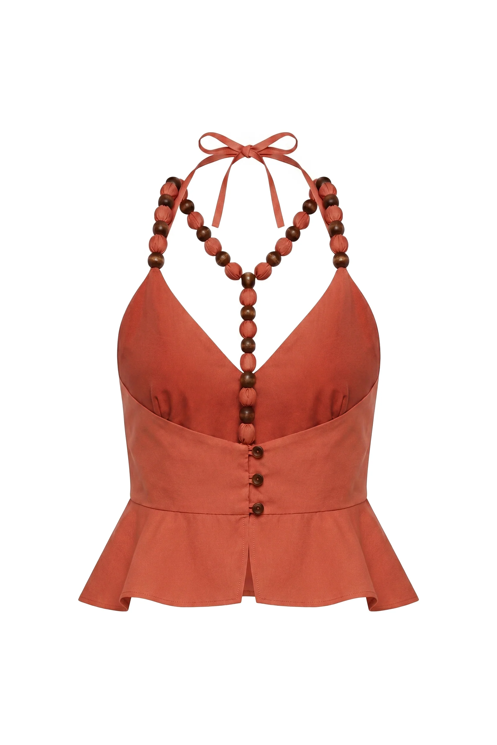 Terrana Beaded Halter Top - Image 5