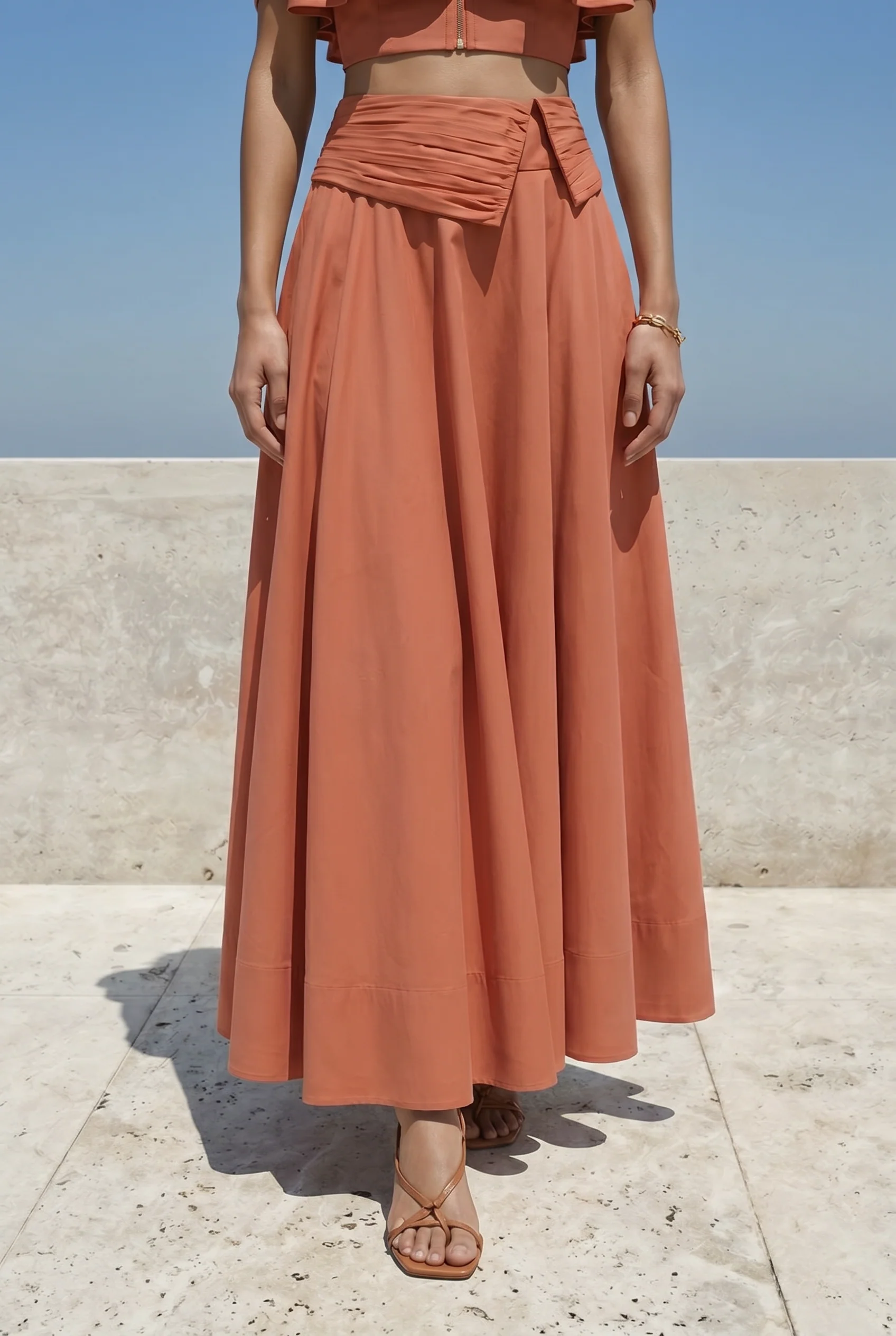 Terrana Draped Midi Skirt - Image 2