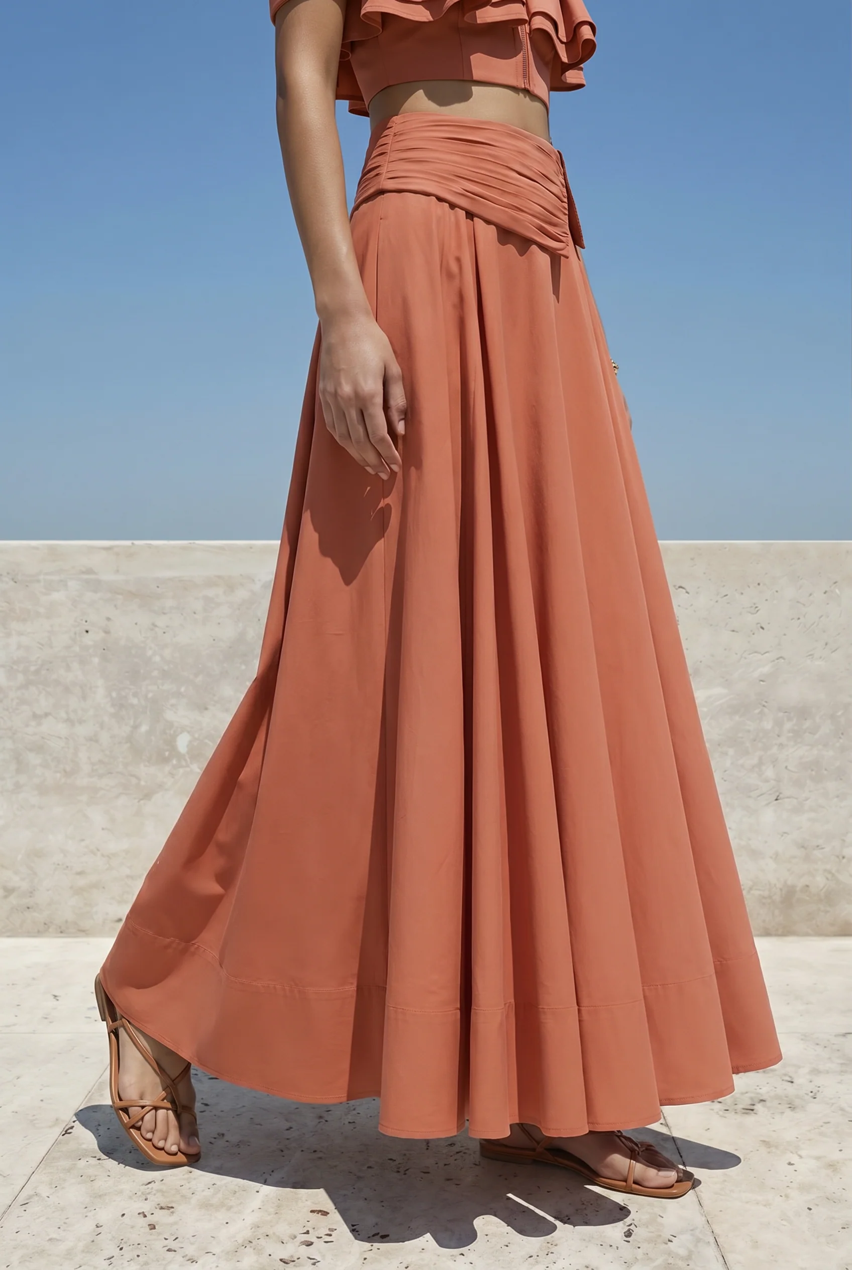 Terrana Draped Midi Skirt - Image 3