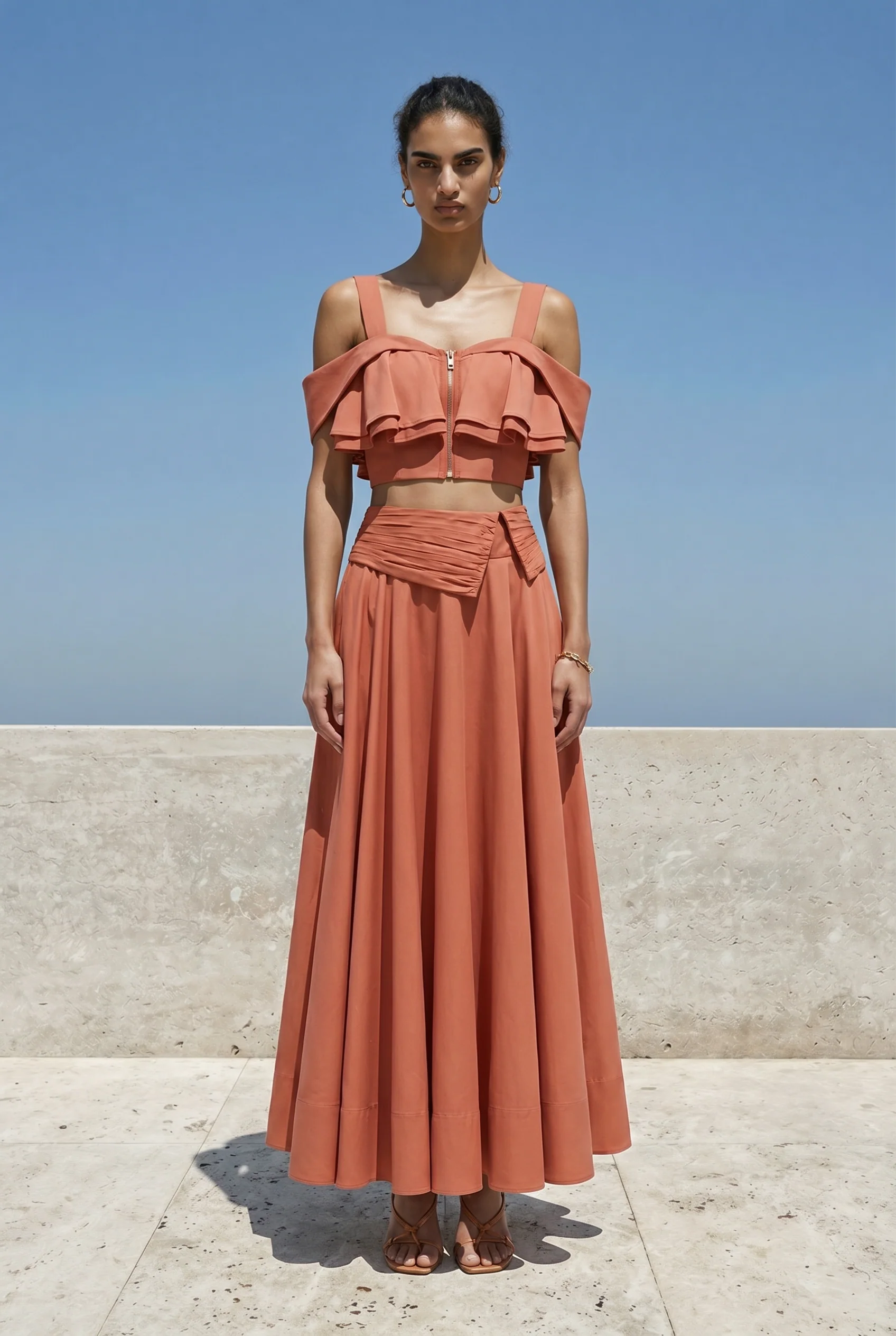 Terrana Ruffle Crop Top - Image 2