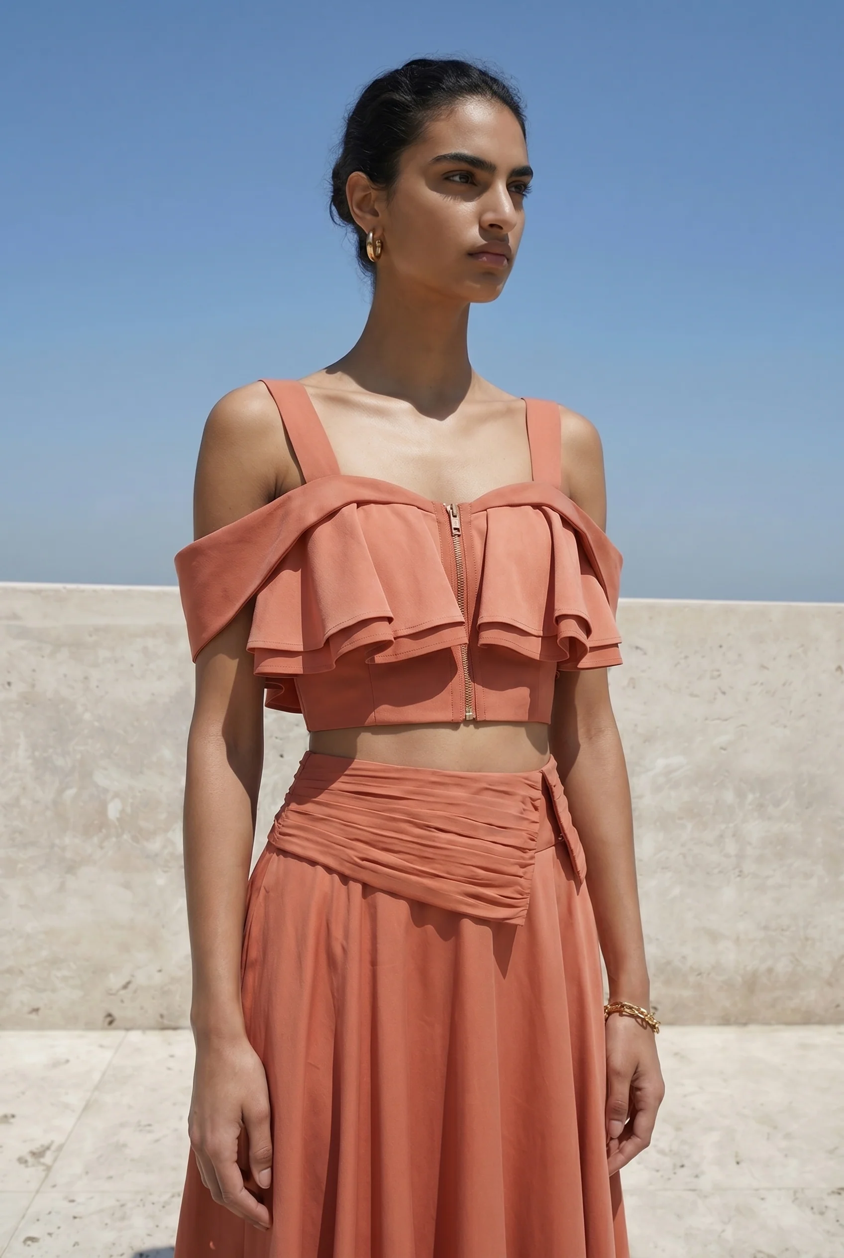 Terrana Ruffle Crop Top - Image 3