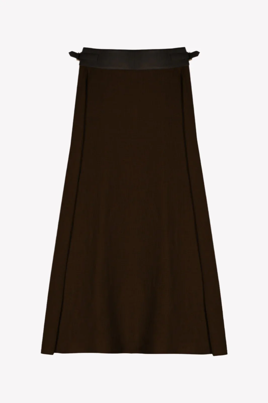 Umber Wrap Linen Skirt - Image 5