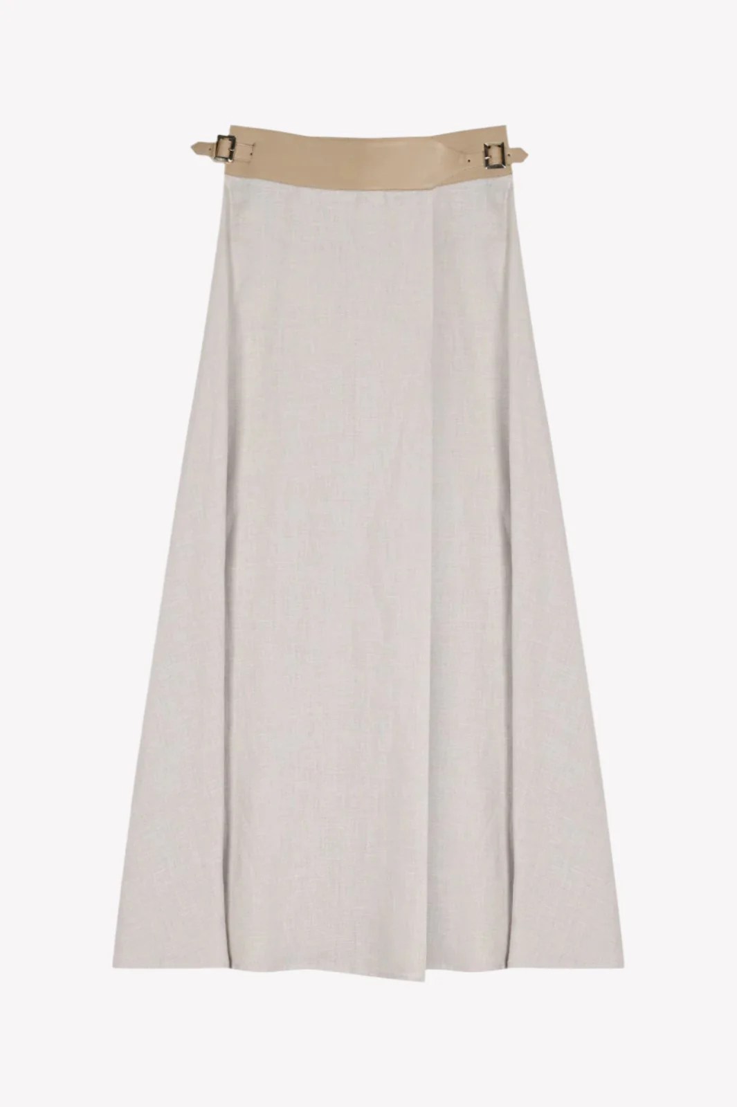 Umber Wrap Linen Skirt - Image 6