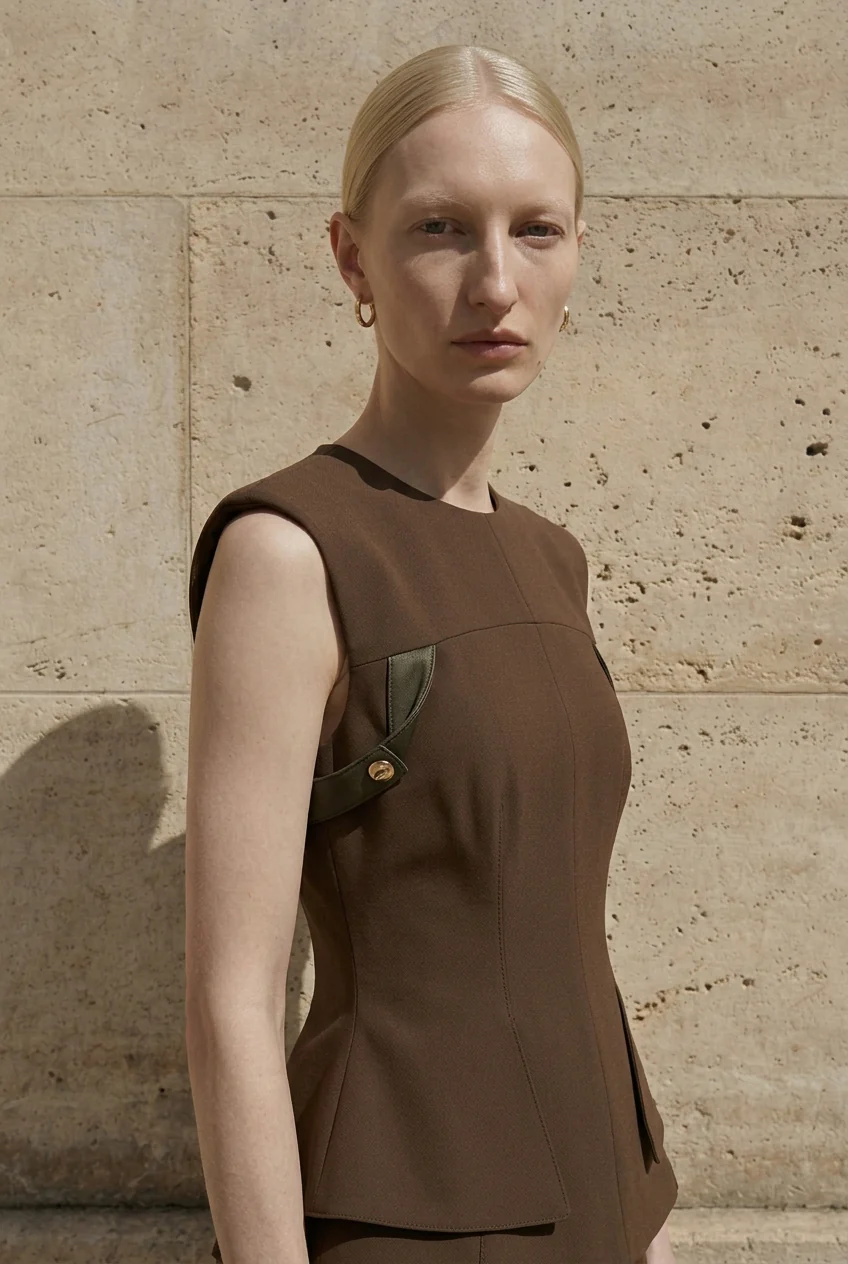 Valenne Sculpted Zip Top - Image 2