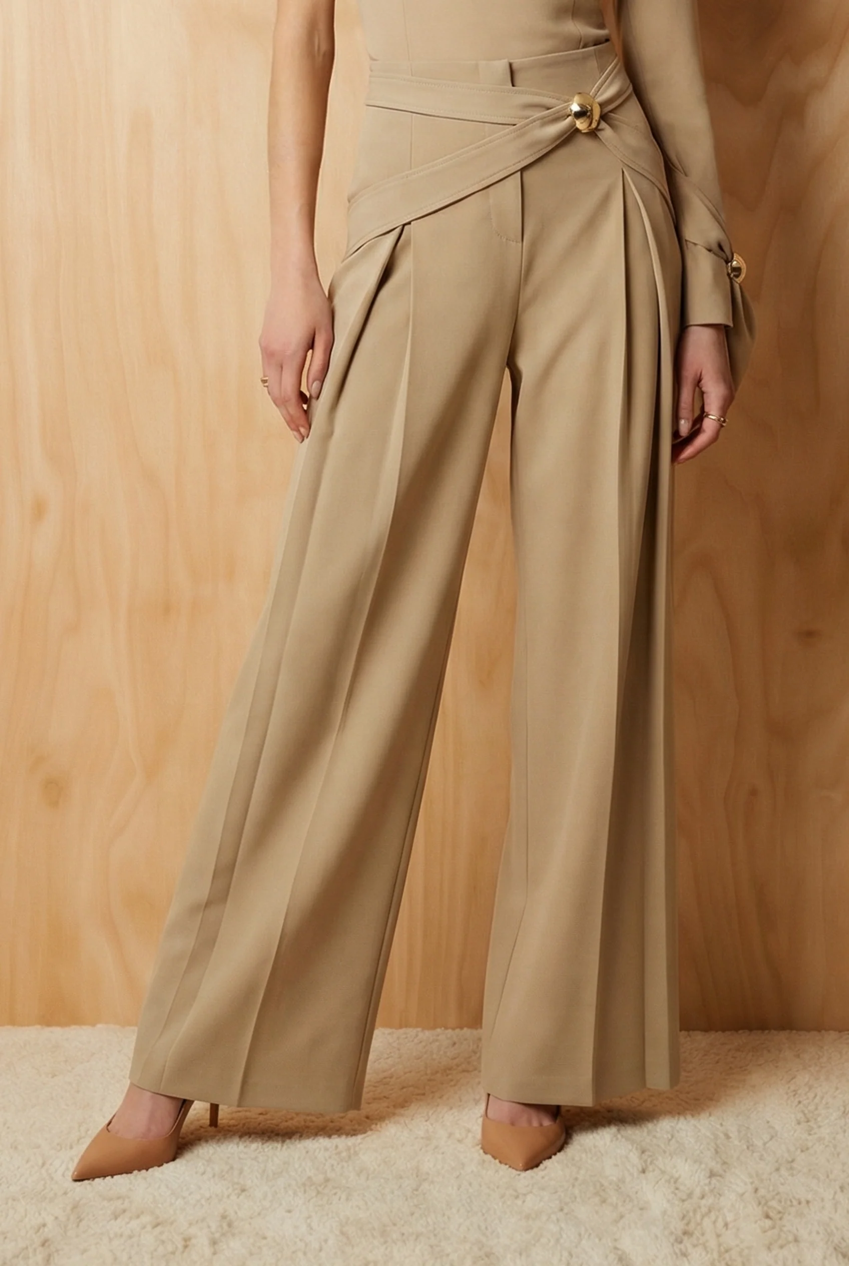 Valeri Artisan Draped Waist Trousers - Image 3