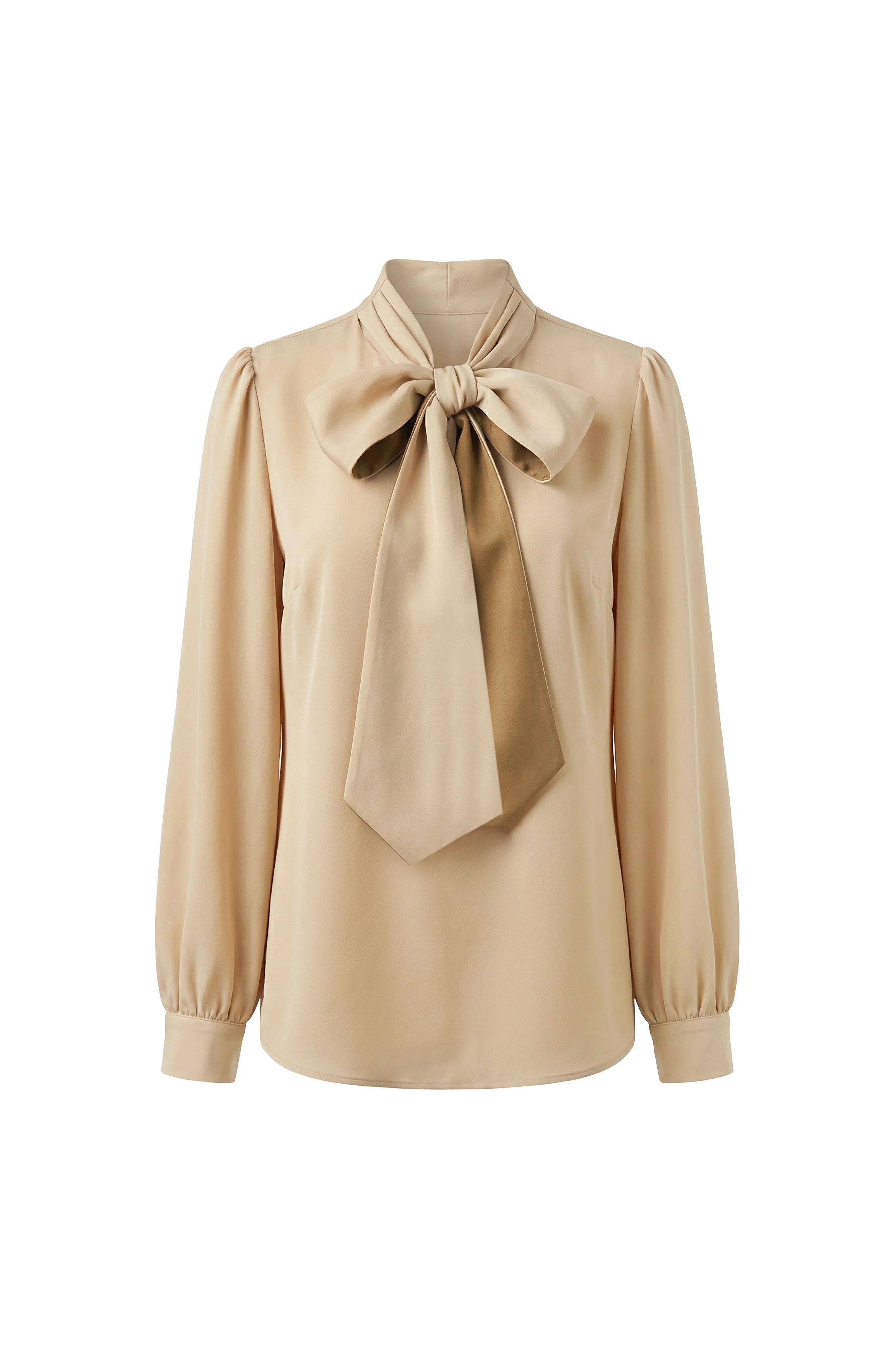 Valeria Crepe Silk Tie Blouse - Image 5