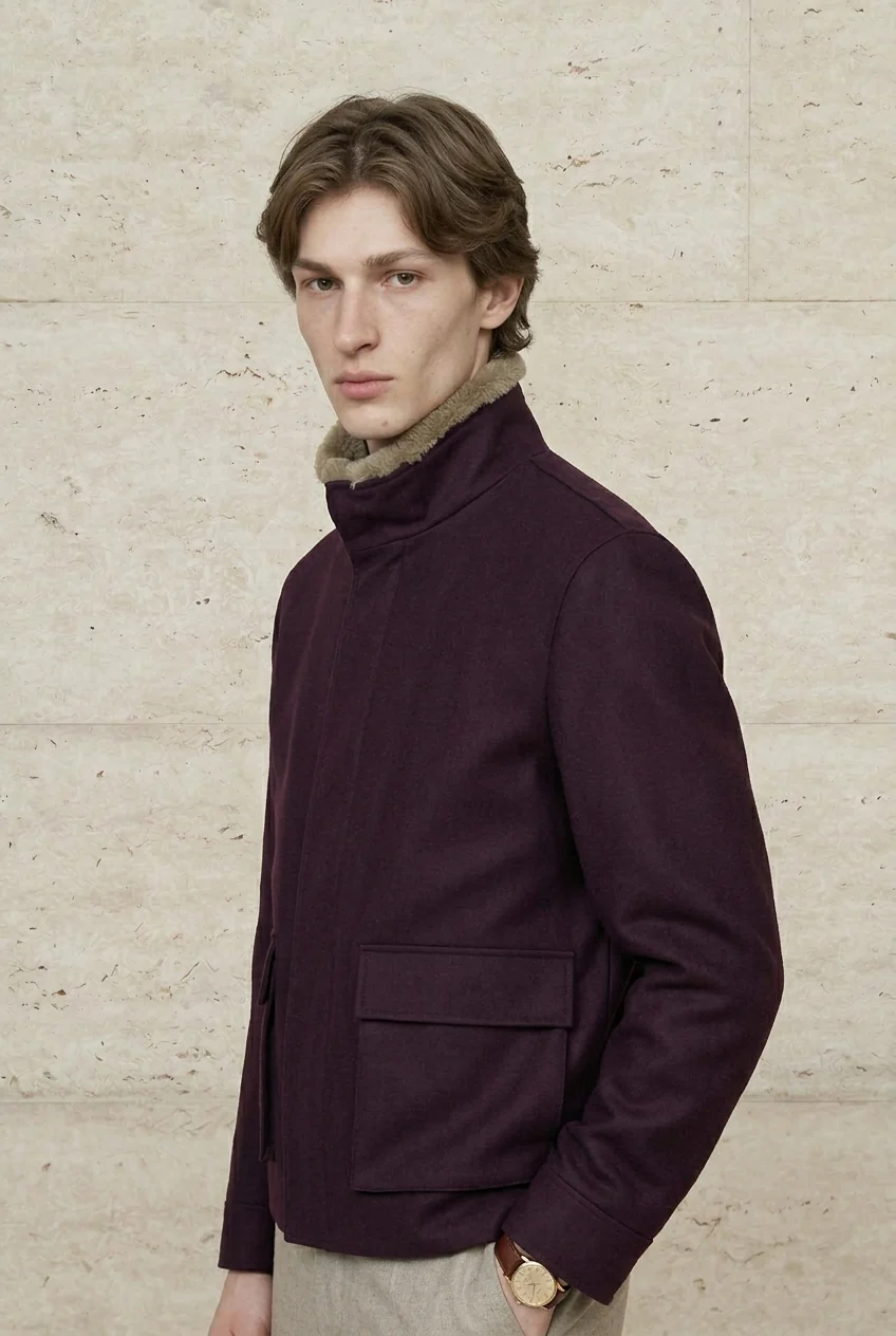Valerio Wool Fur-Collar Jacket - Image 4