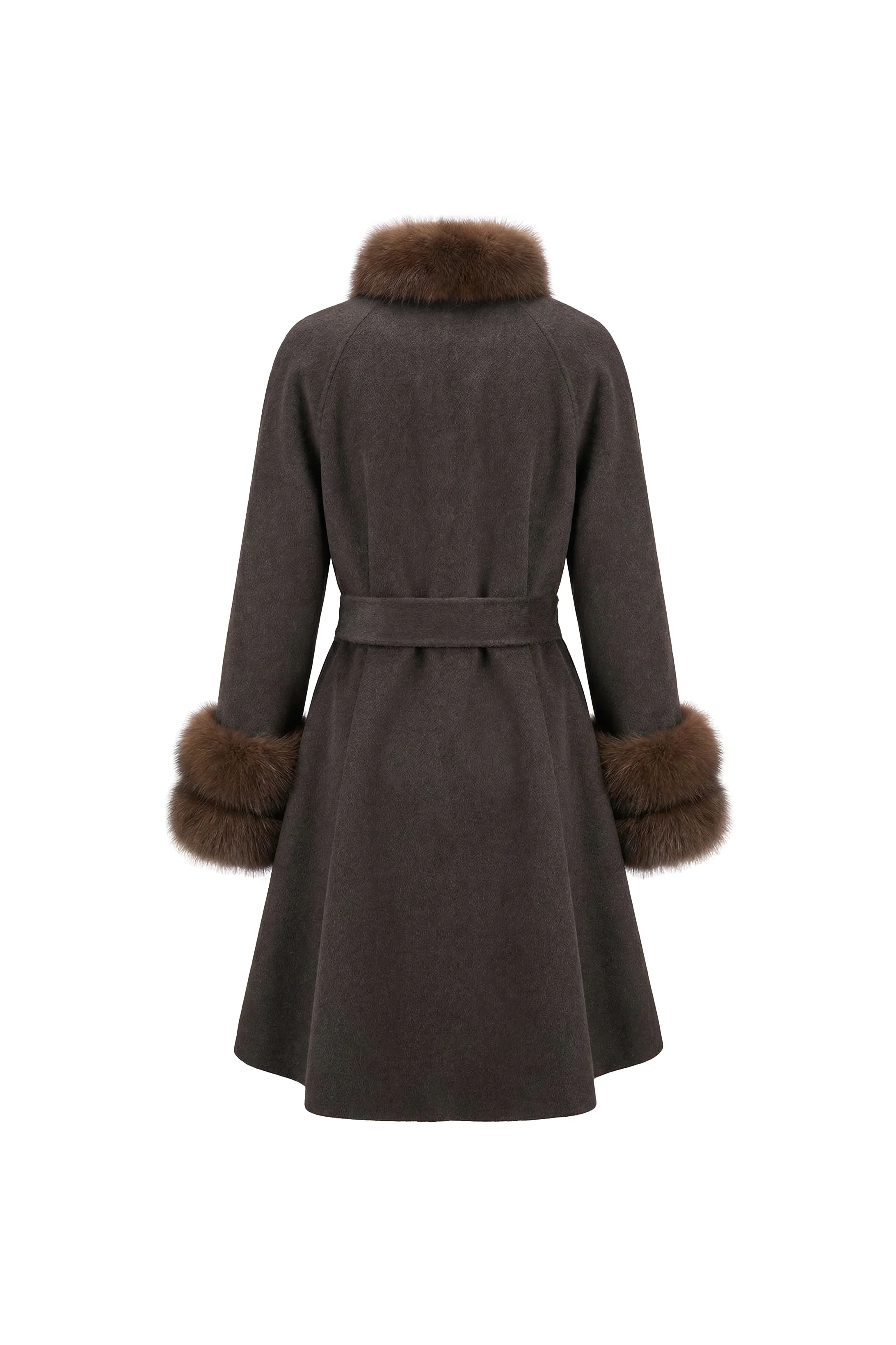 Valmere Sable-Trimmed Cashmere Coat - Image 3