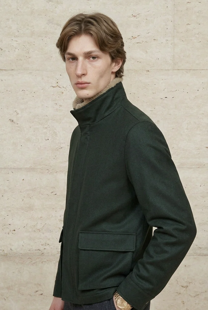 Velaro Wool Fur Collar Jacket - Image 3
