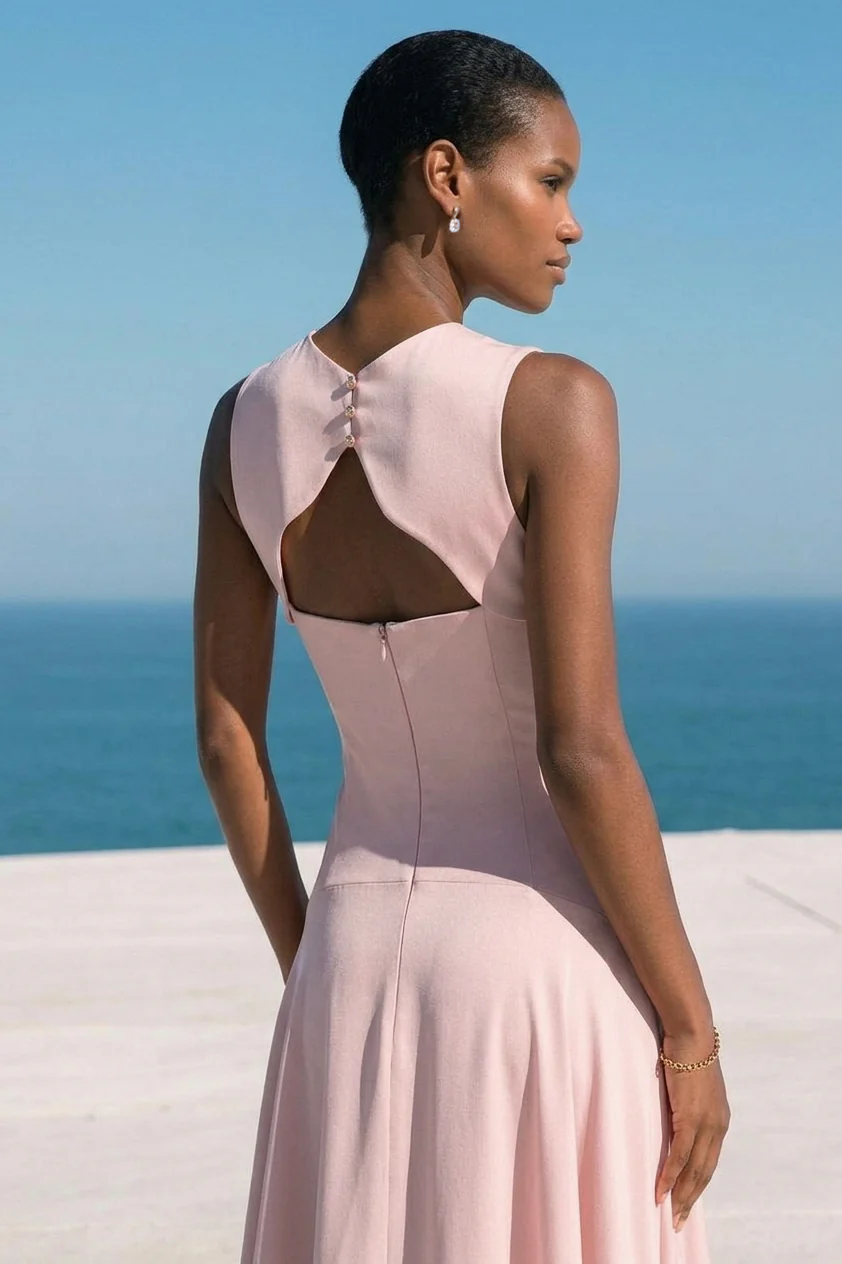 Velisse Blush Sculpted Dress - Image 4