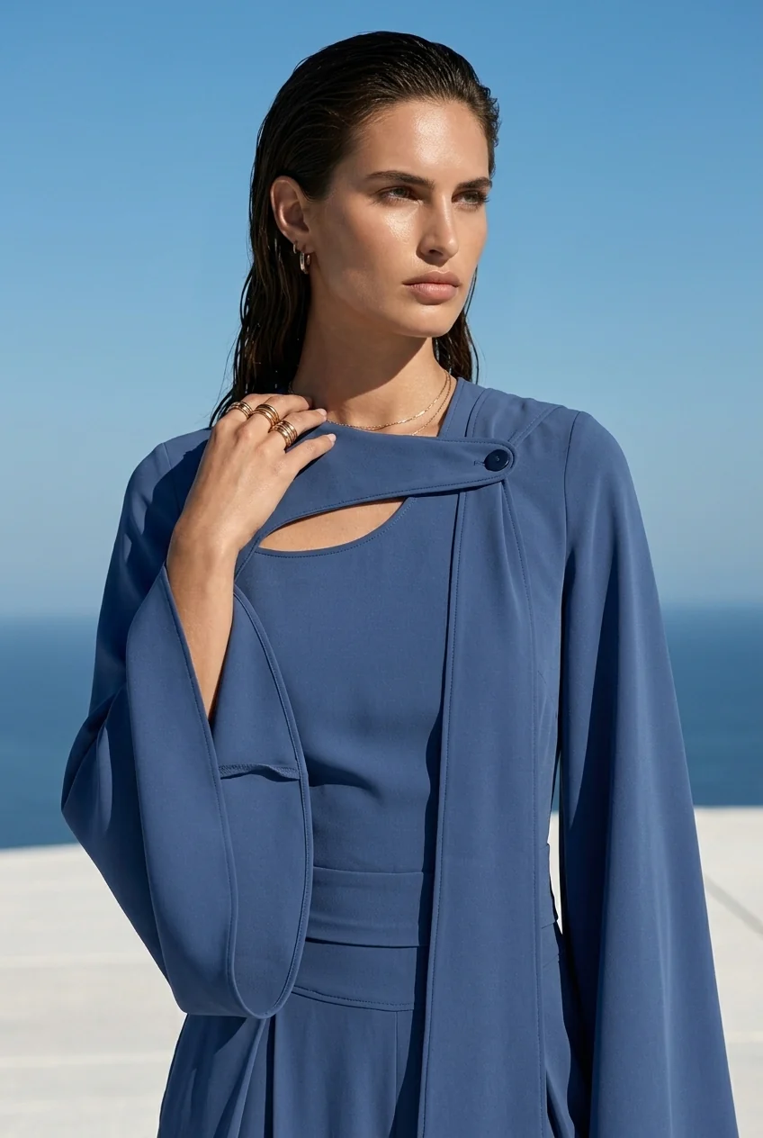 Velisse Draped Crepe Top - Image 3