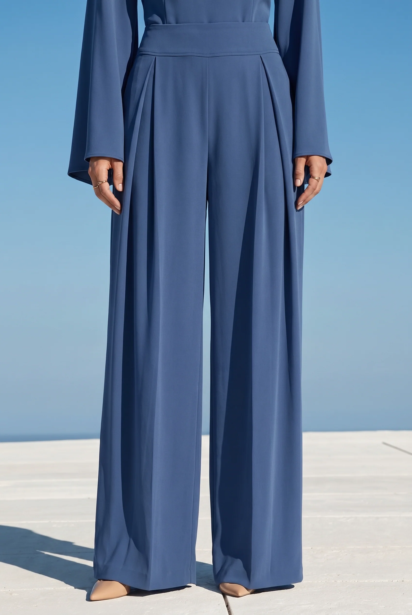 Velisse Fluid Palazzo Trousers - Image 3