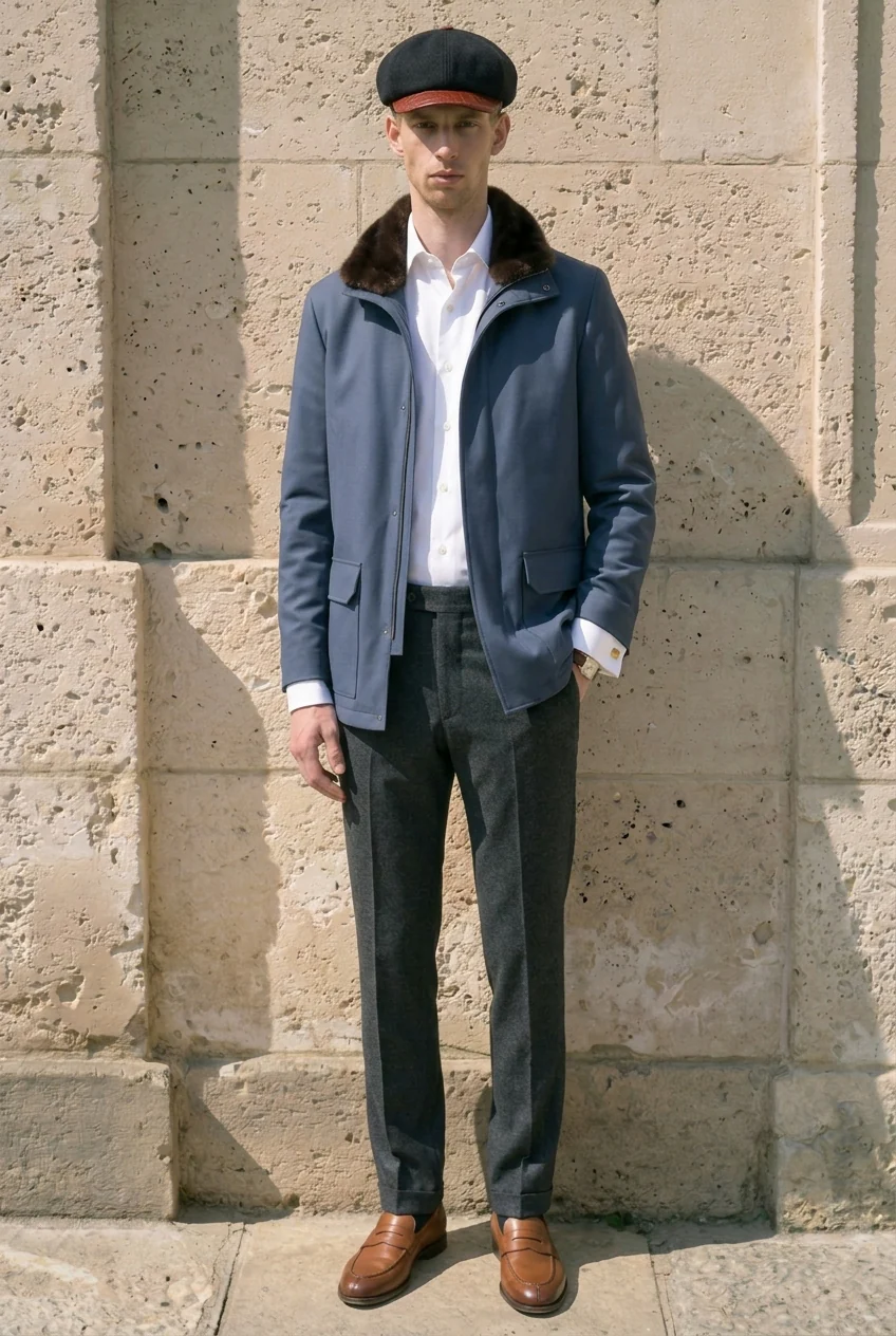 Velmire Cashmere Crocodile Cap - Image 5