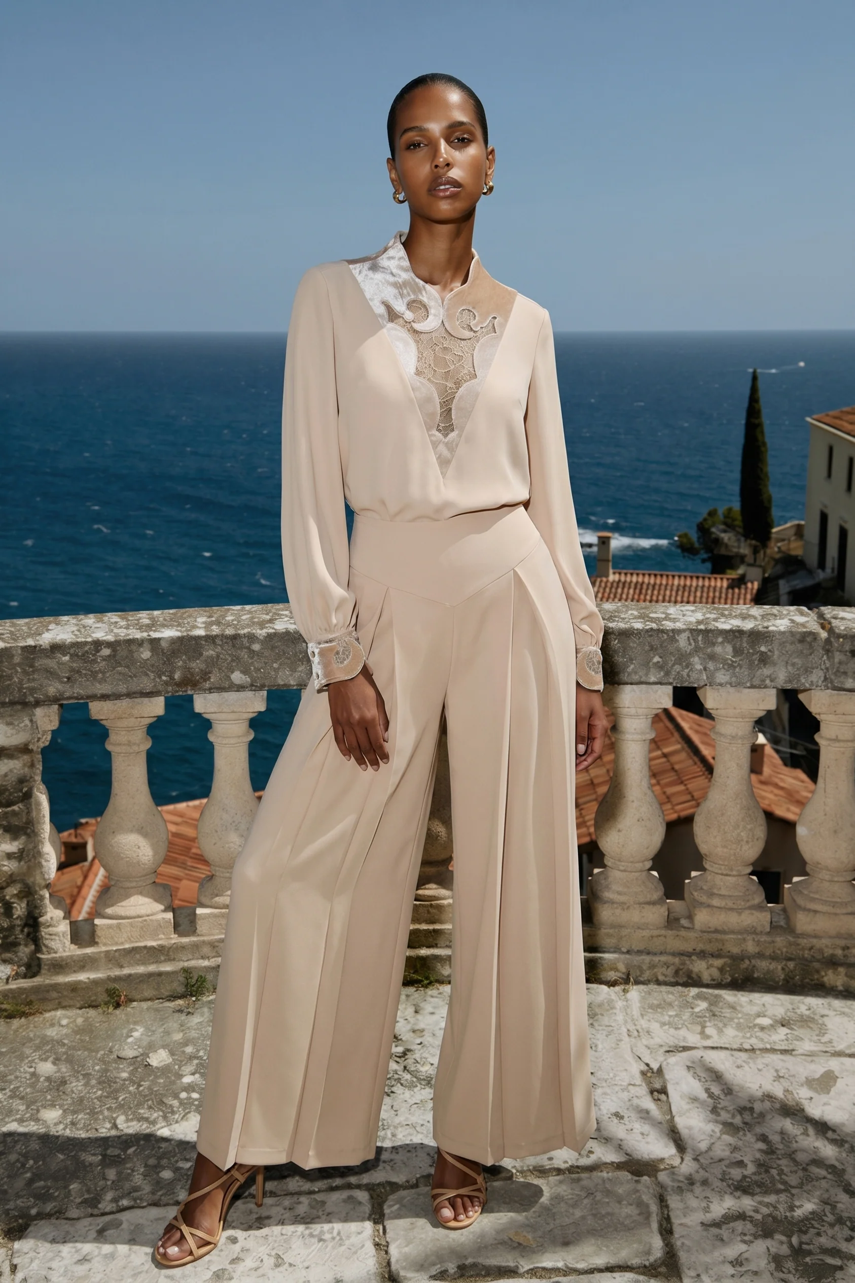 Veloura Velvet Lace Blouse - Image 3