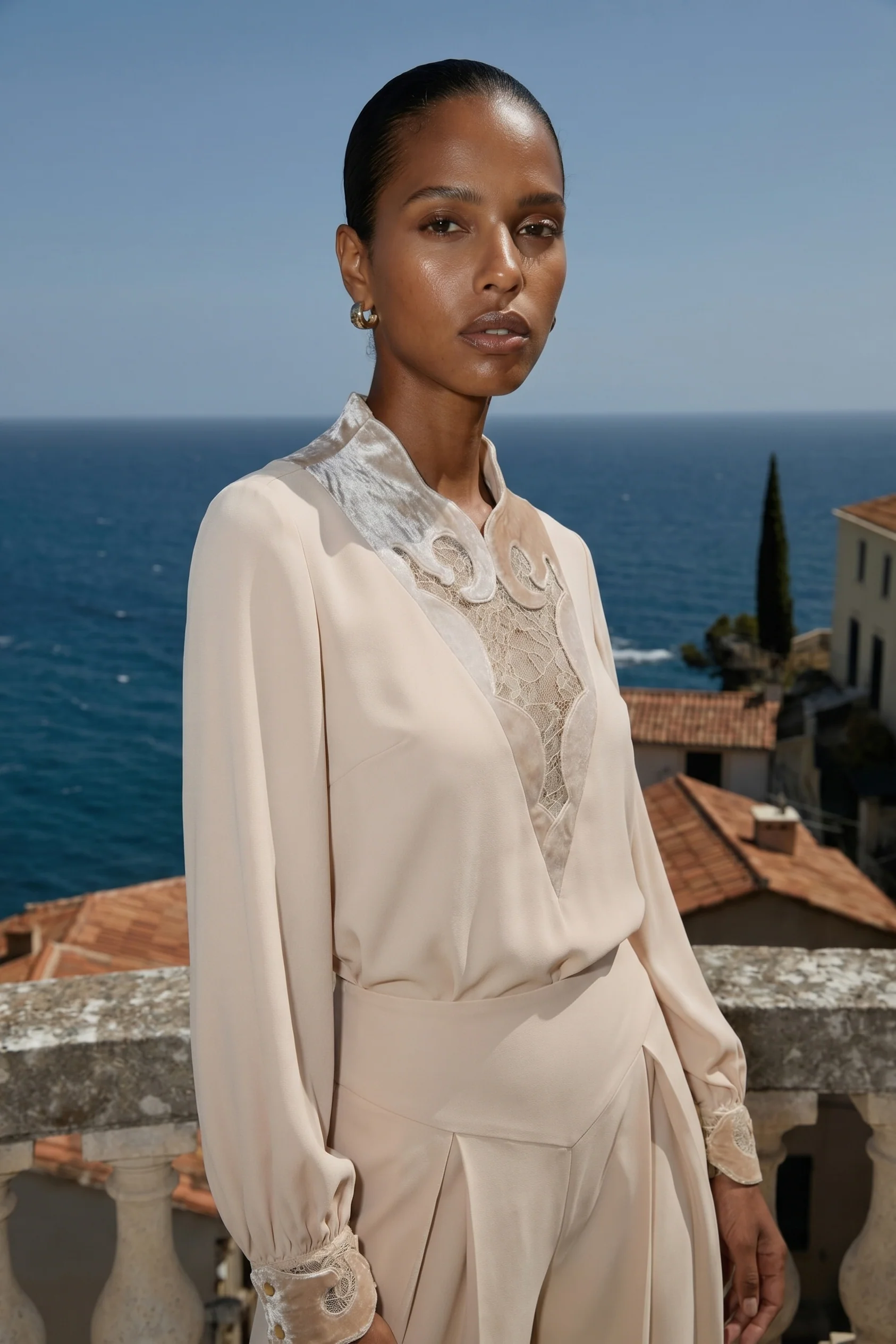 Veloura Velvet Lace Blouse - Image 4