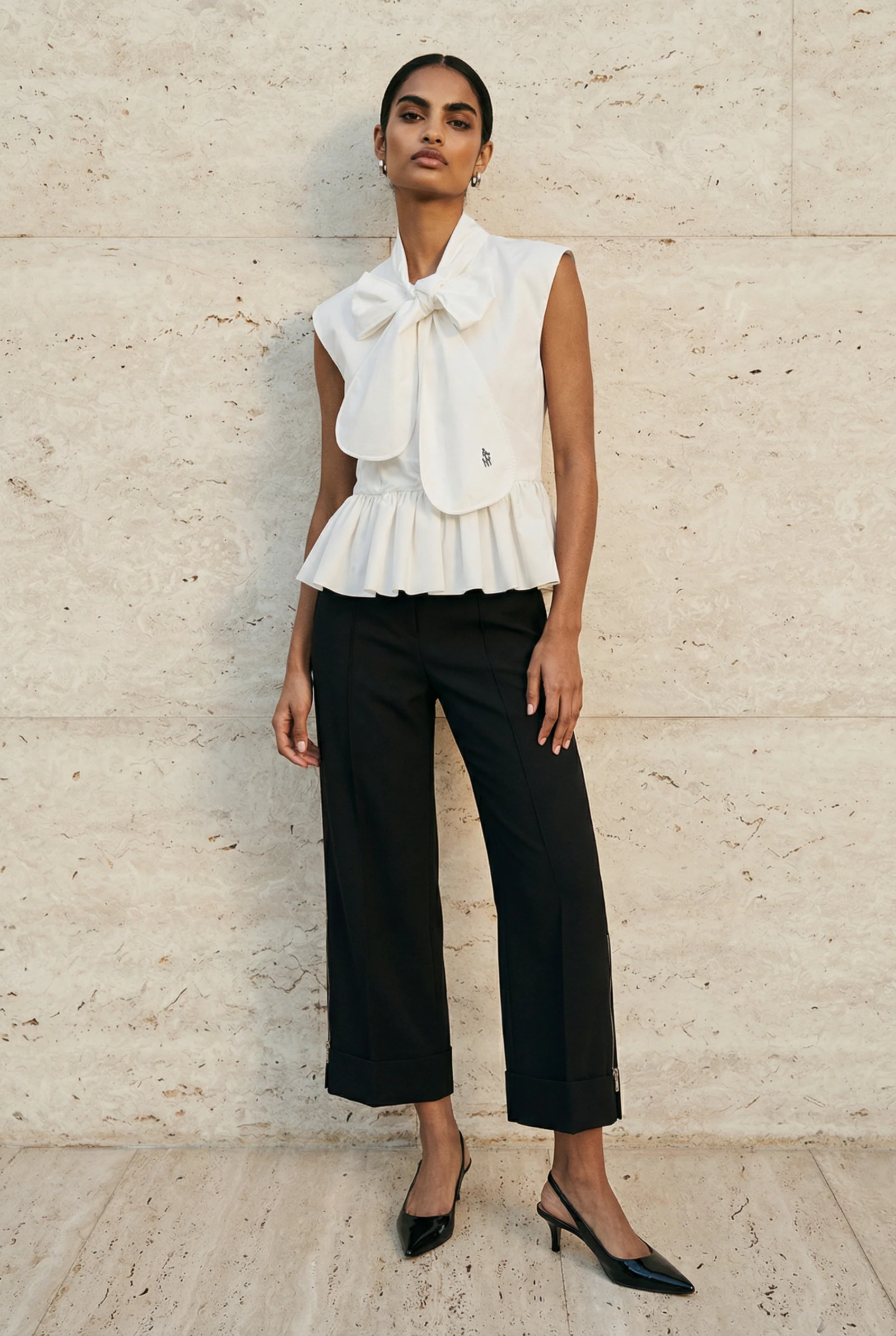 Valerie Bow Peplum Top